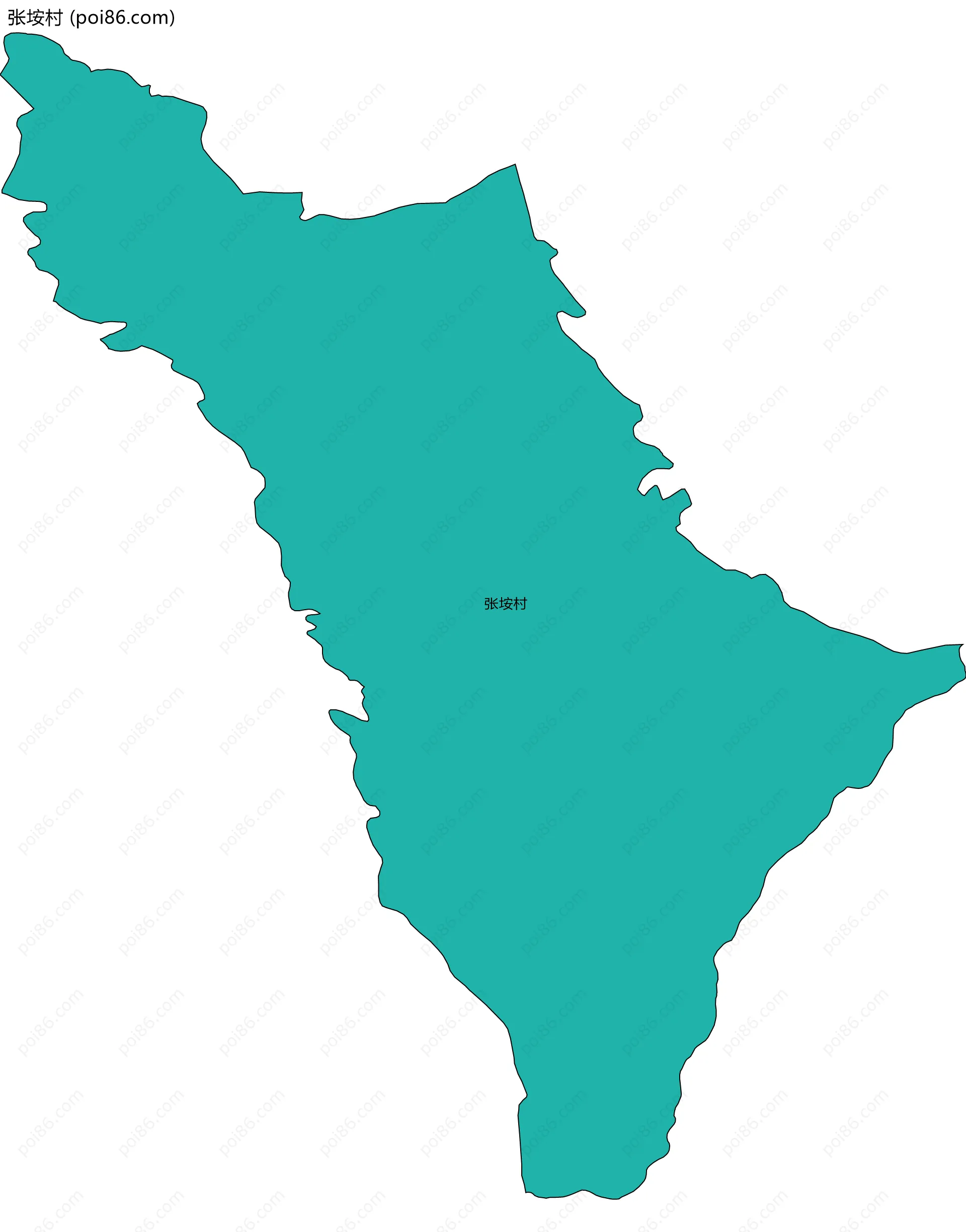 张垵村边界地图