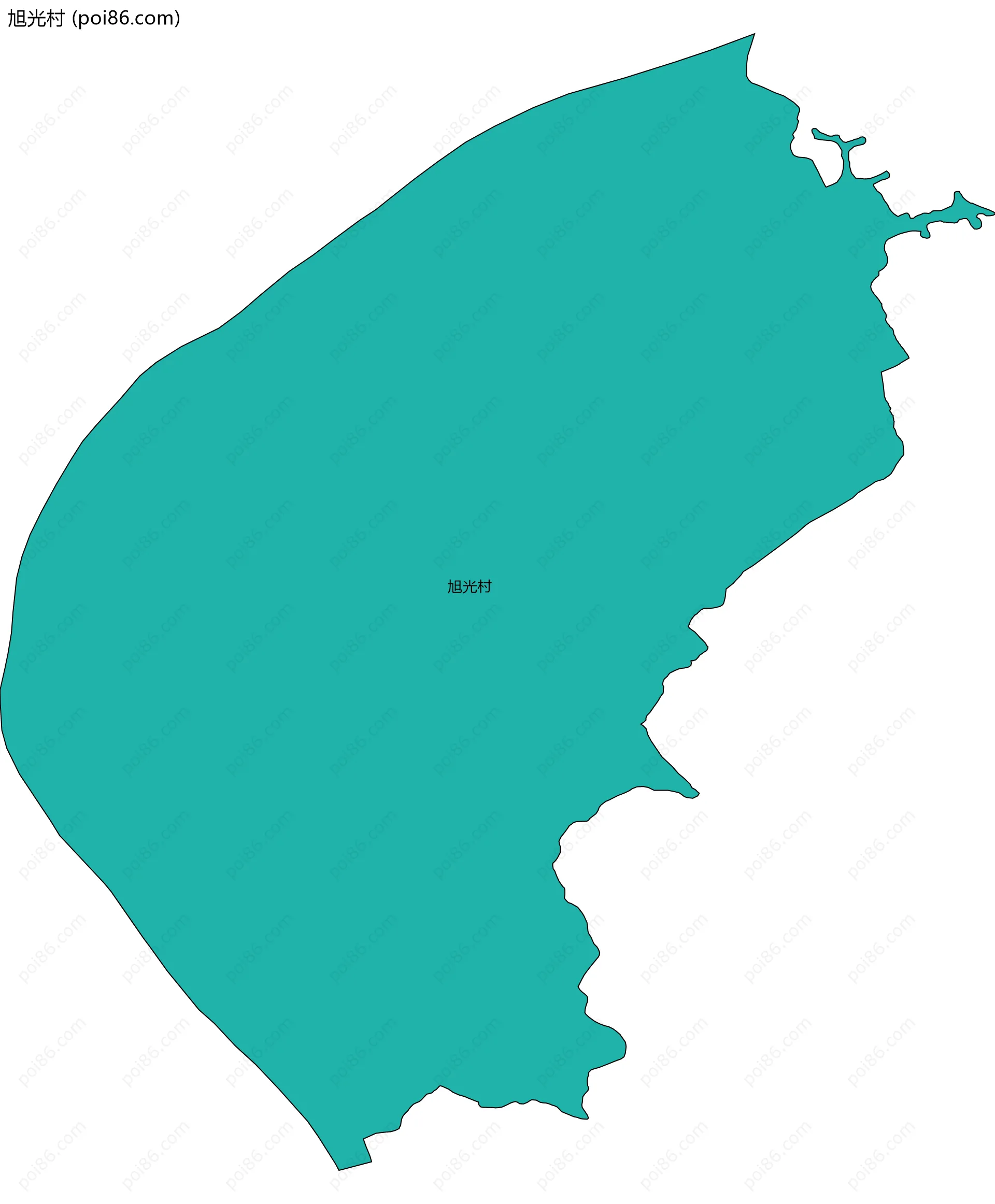 旭光村边界地图