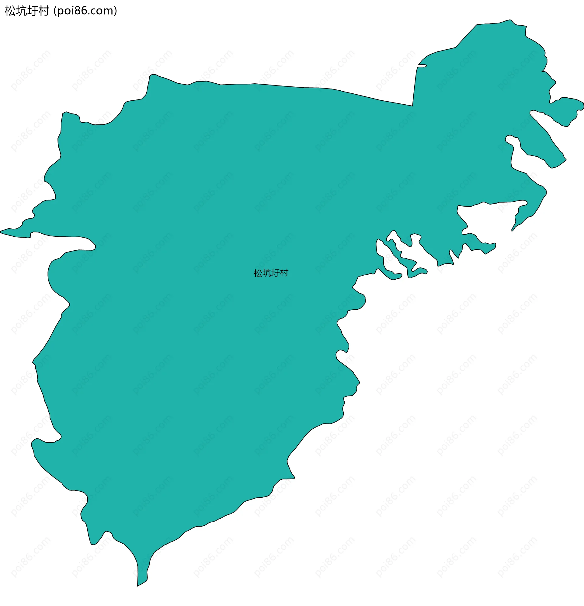 松坑圩村边界地图