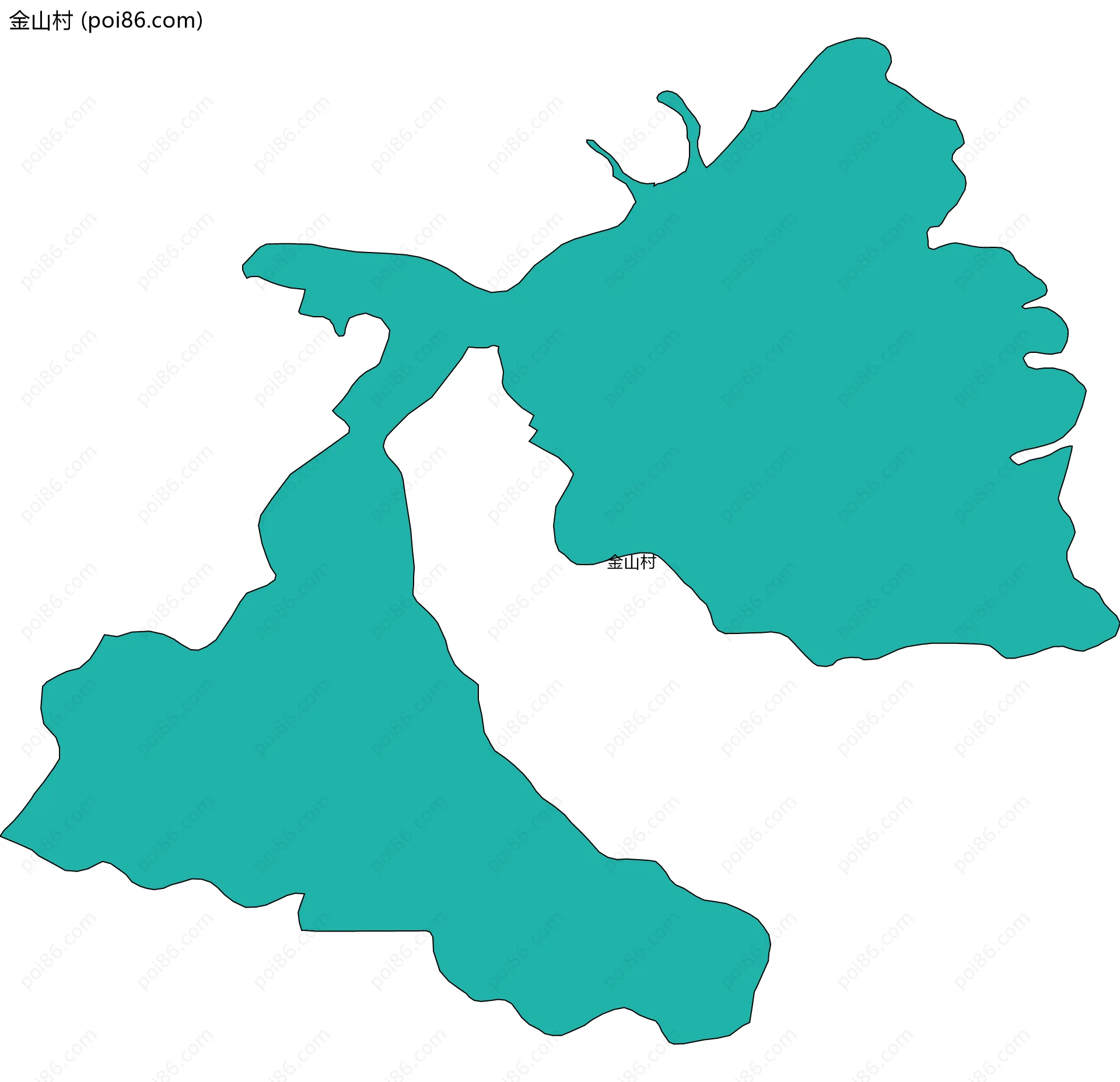 金山村边界地图