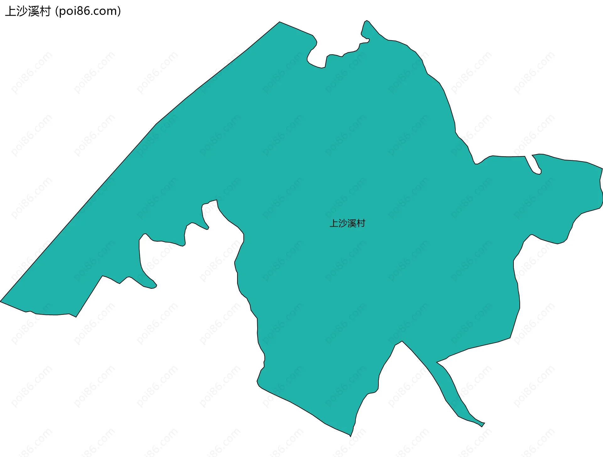 上沙溪村边界地图