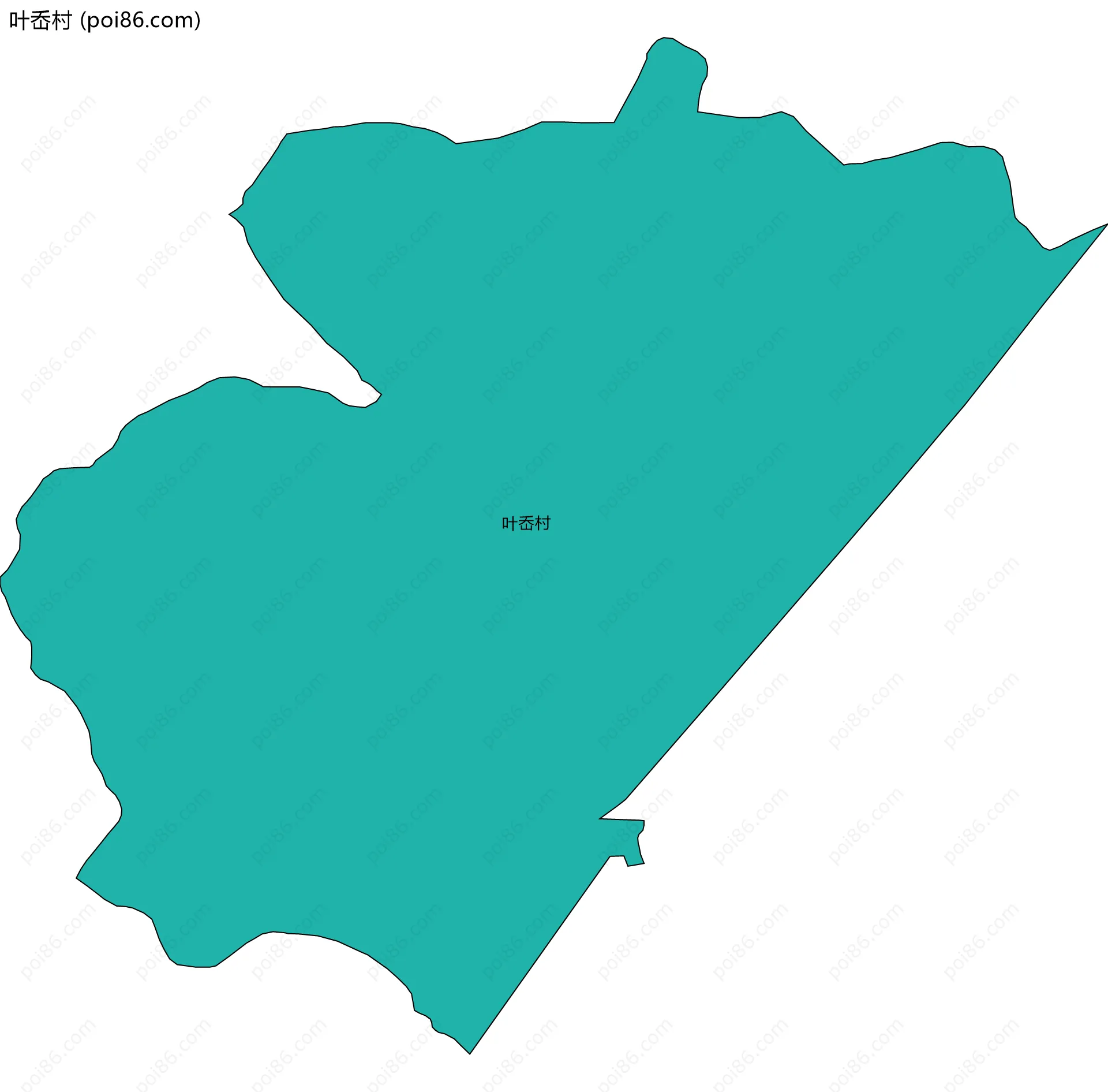 叶岙村边界地图