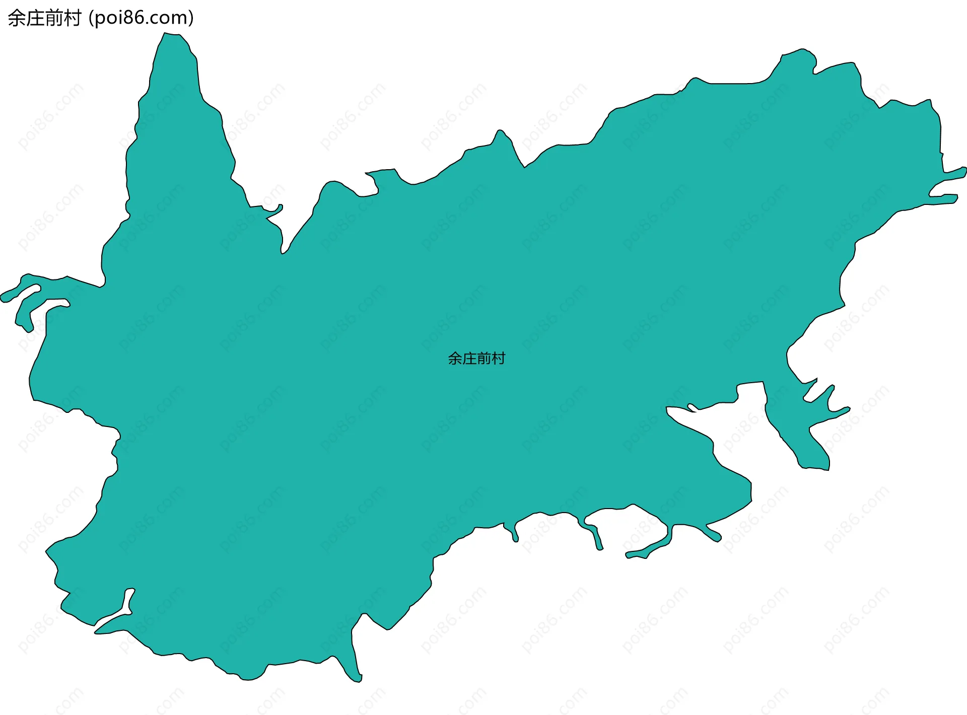 余庄前村边界地图