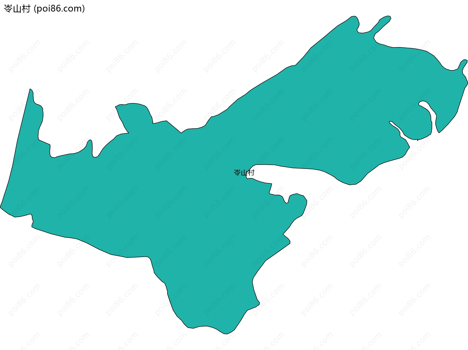 岺山村边界地图
