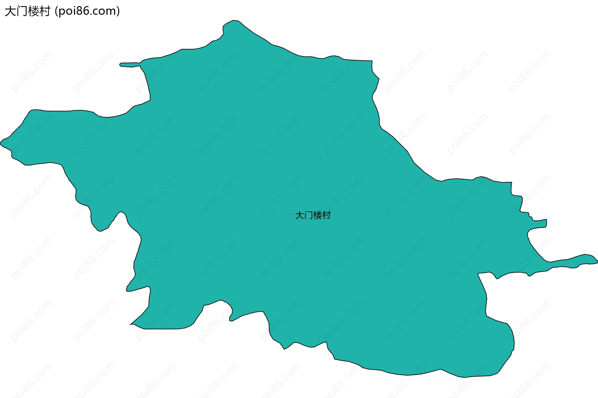 大门楼村边界地图