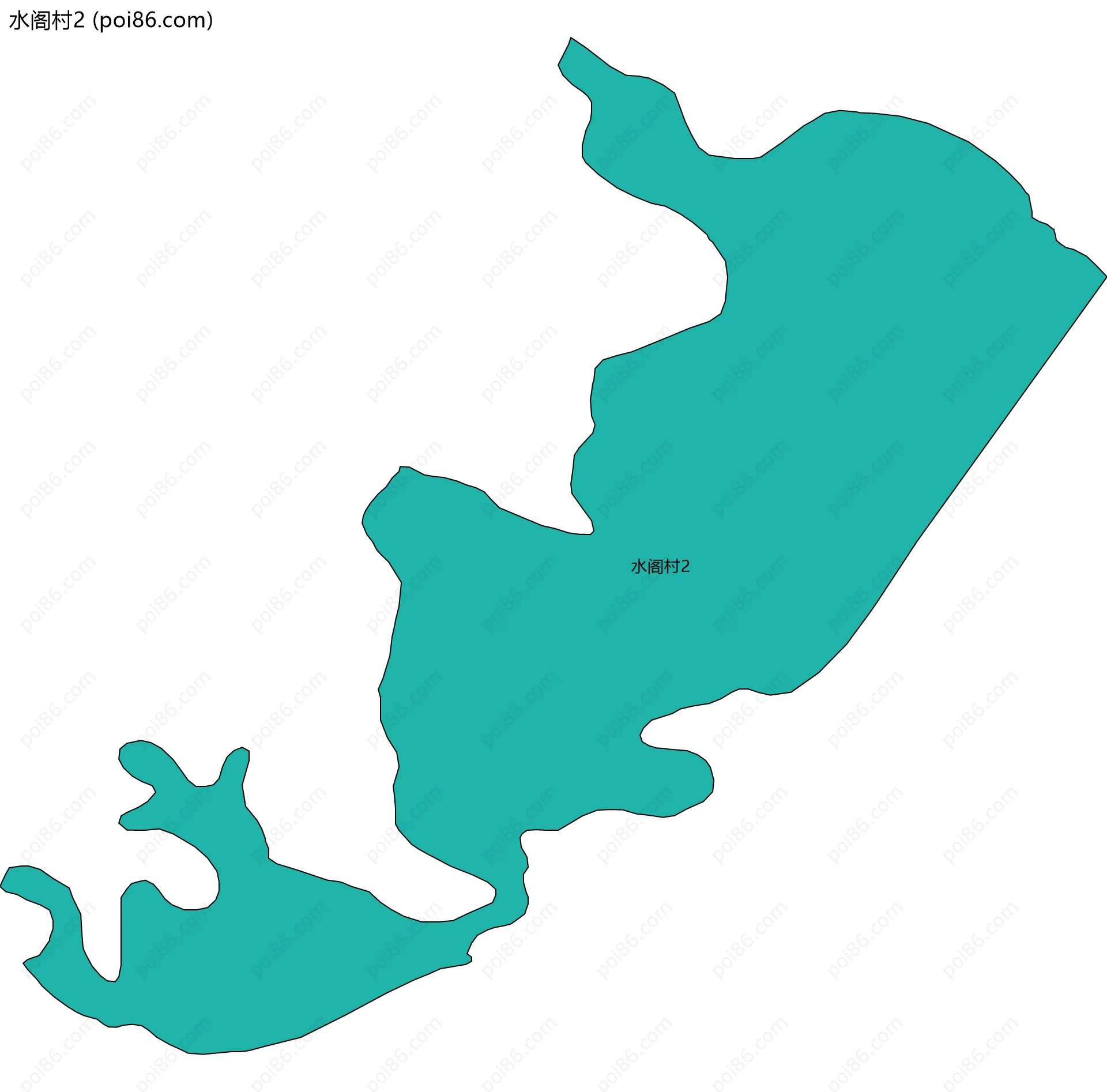 水阁村2边界地图