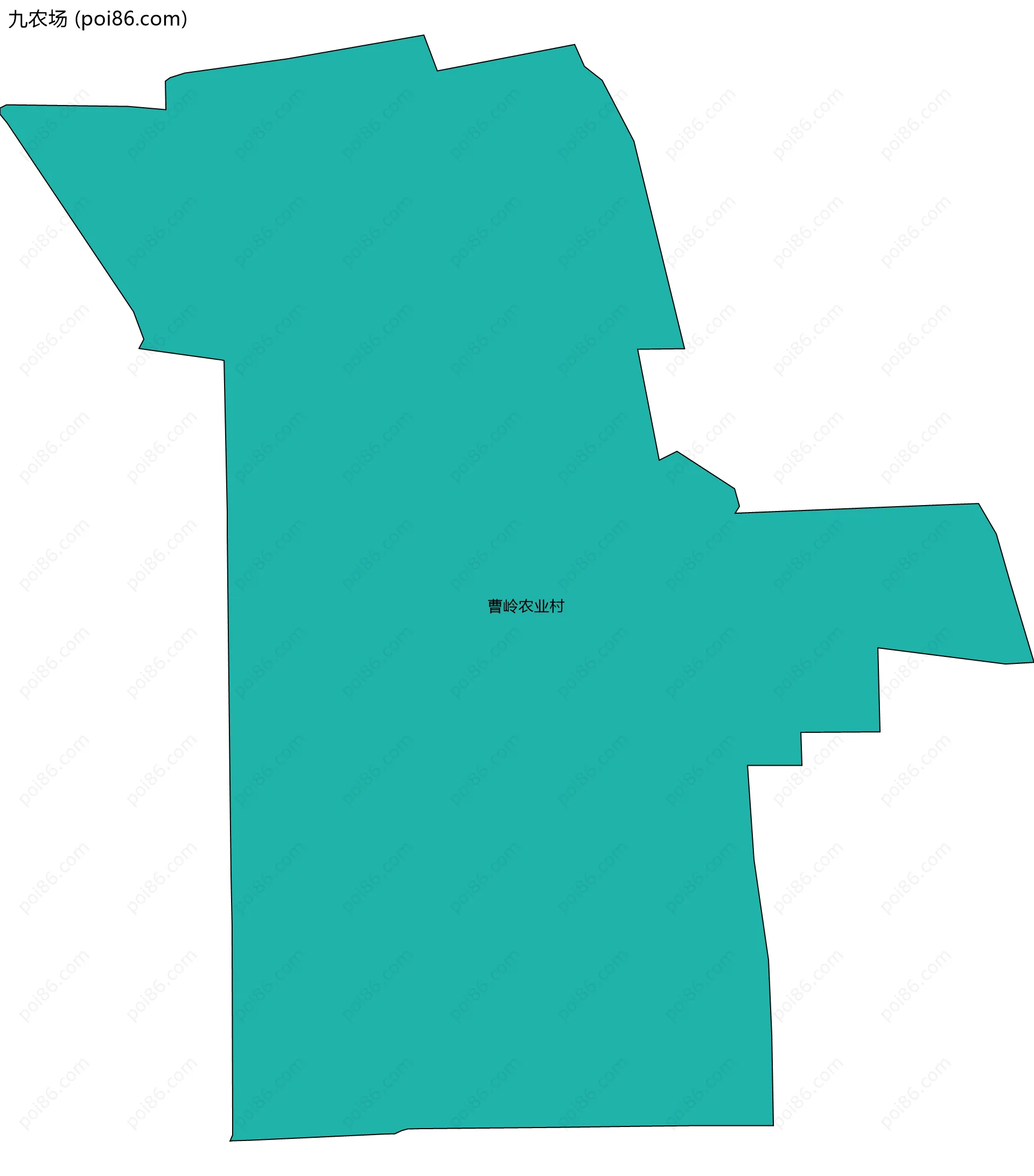 九农场边界地图(五级行政区划)