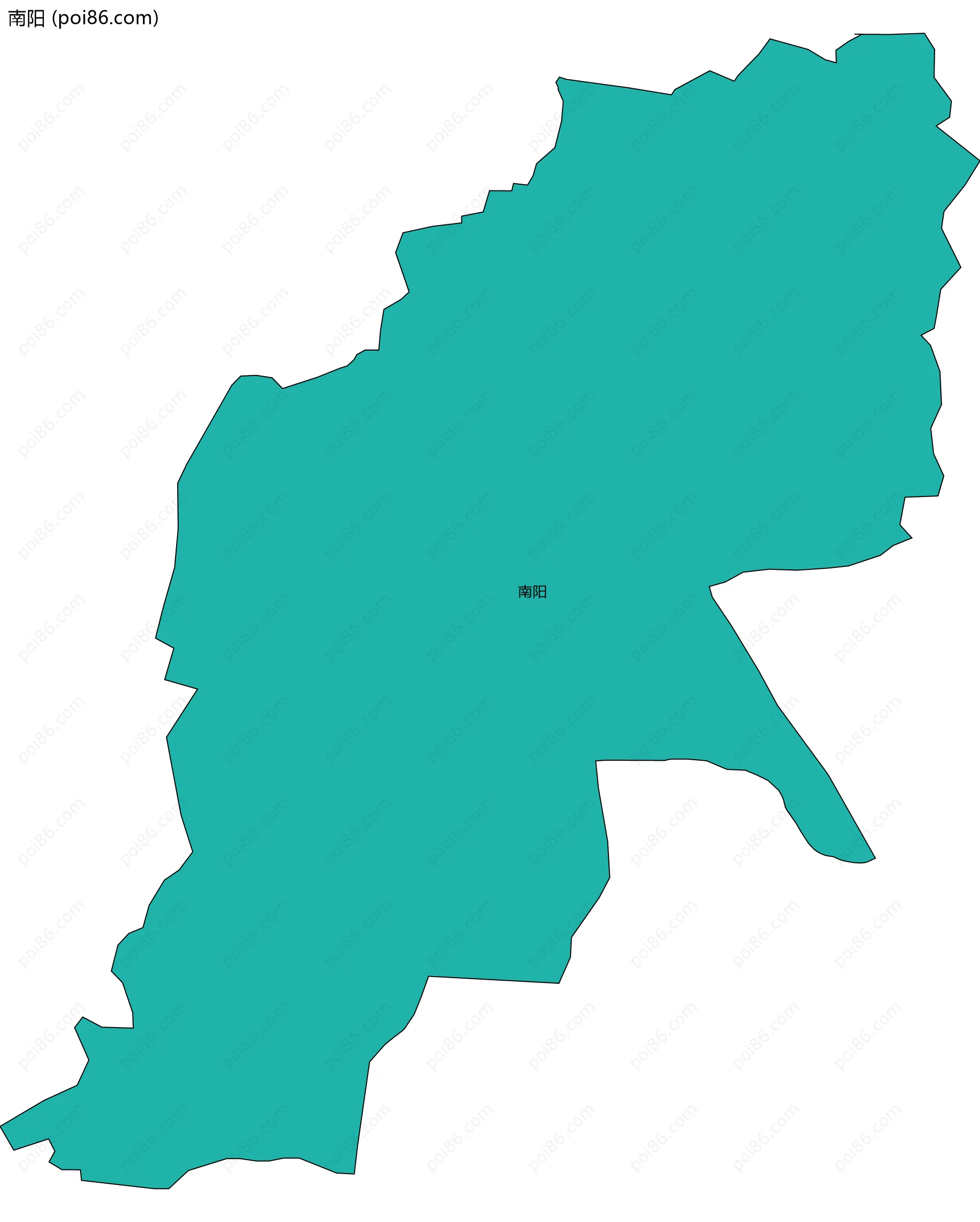 南阳边界地图