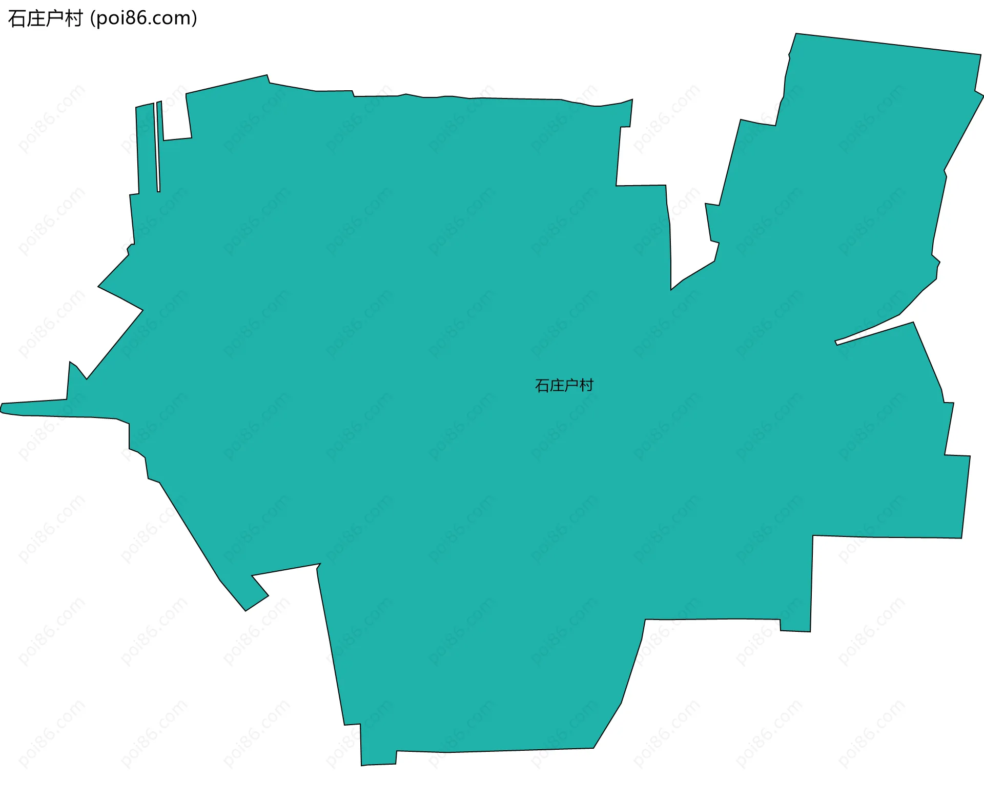 石庄户村边界地图