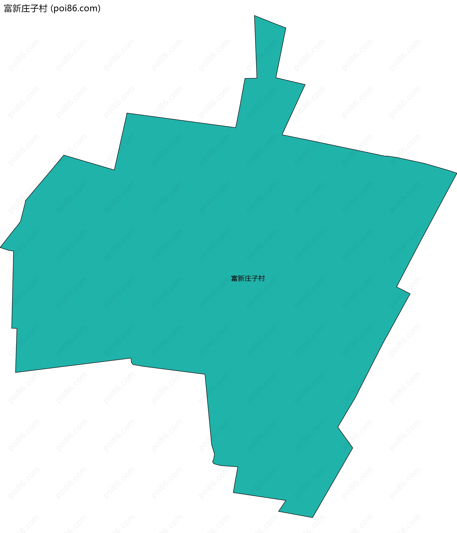 富新庄子村边界地图