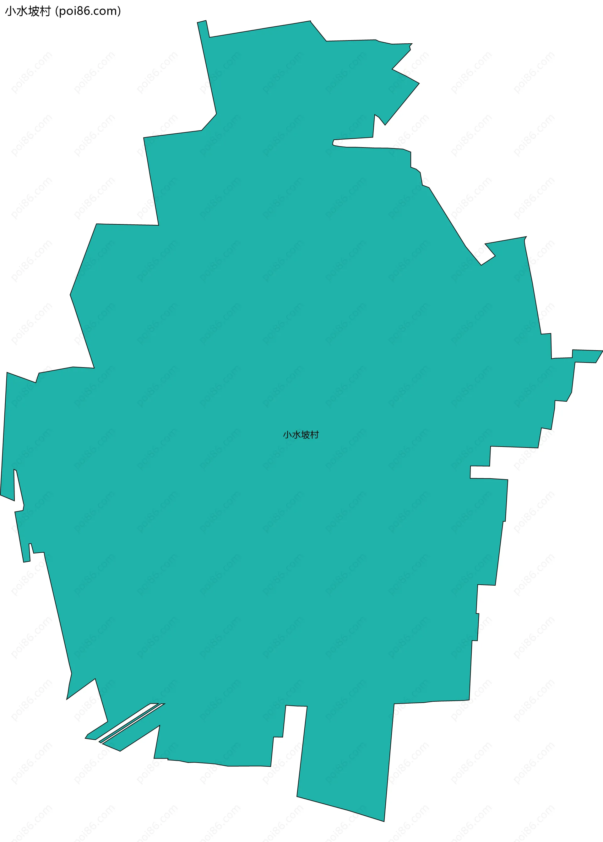 小水坡村边界地图