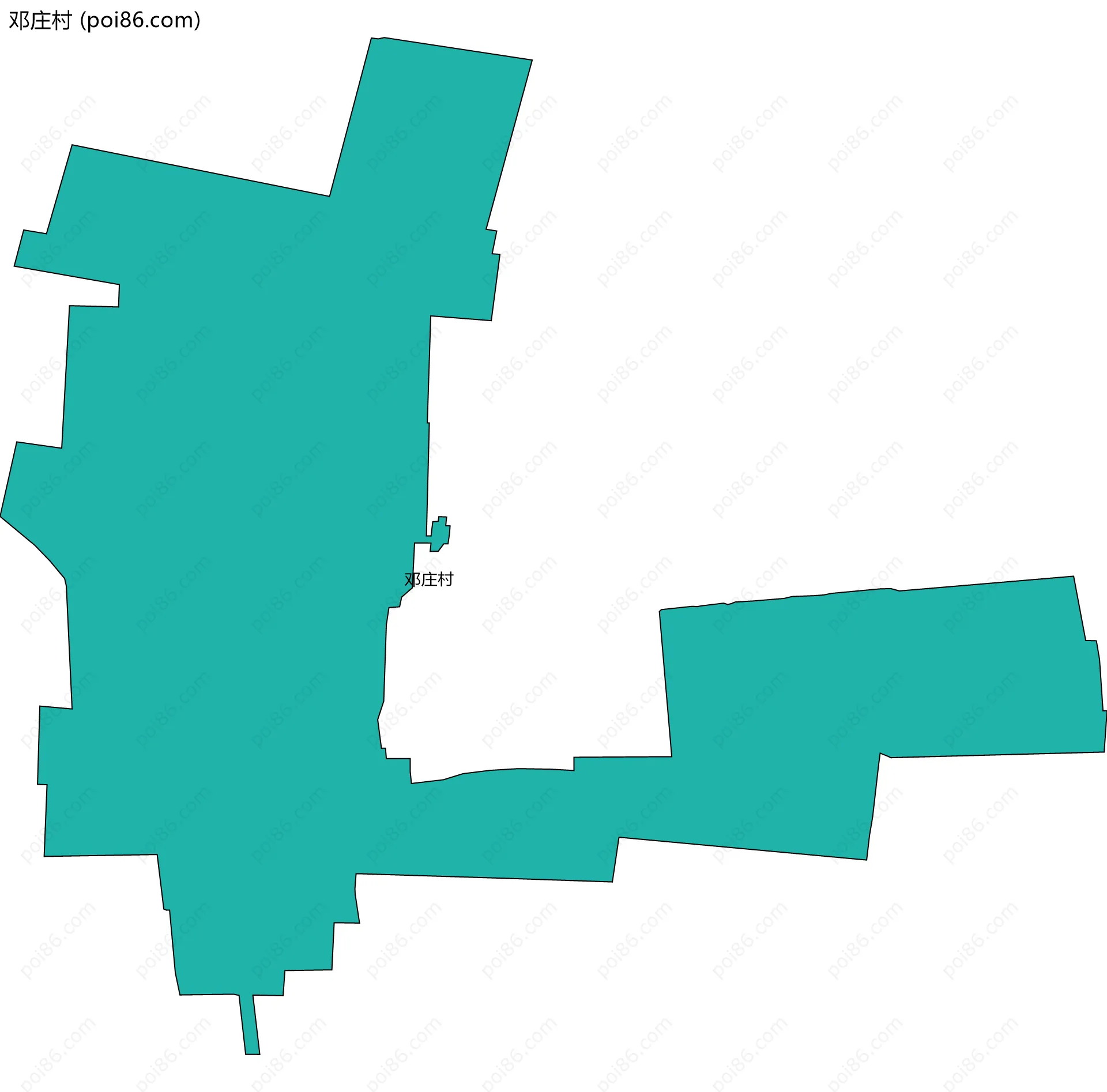 邓庄村边界地图