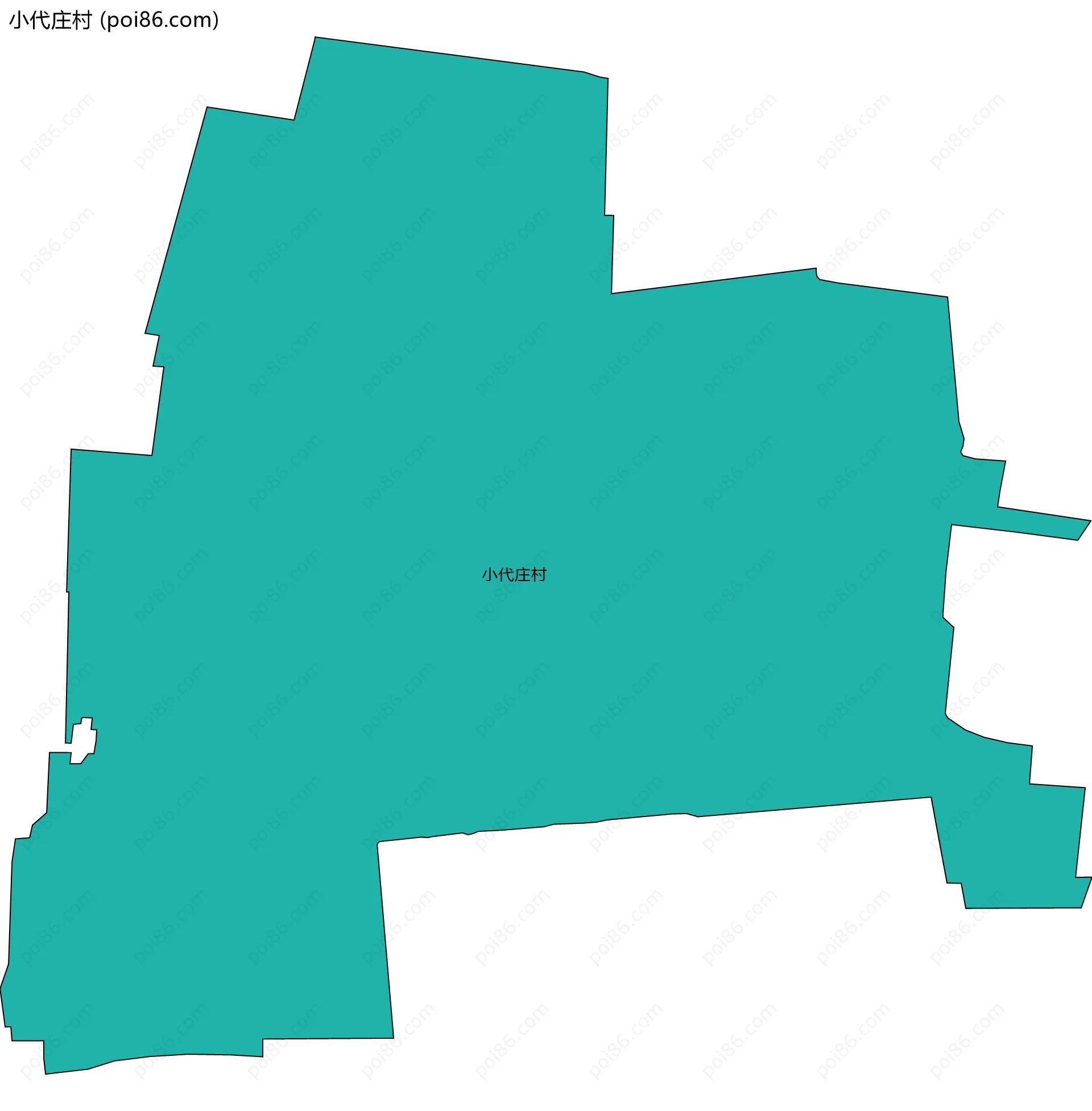 小代庄村边界地图