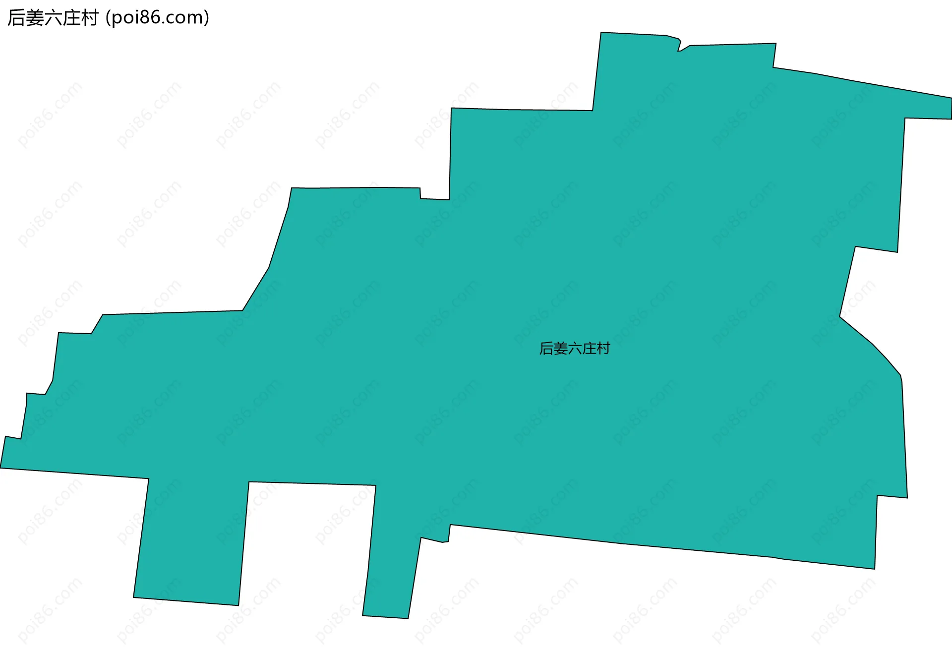 后姜六庄村边界地图
