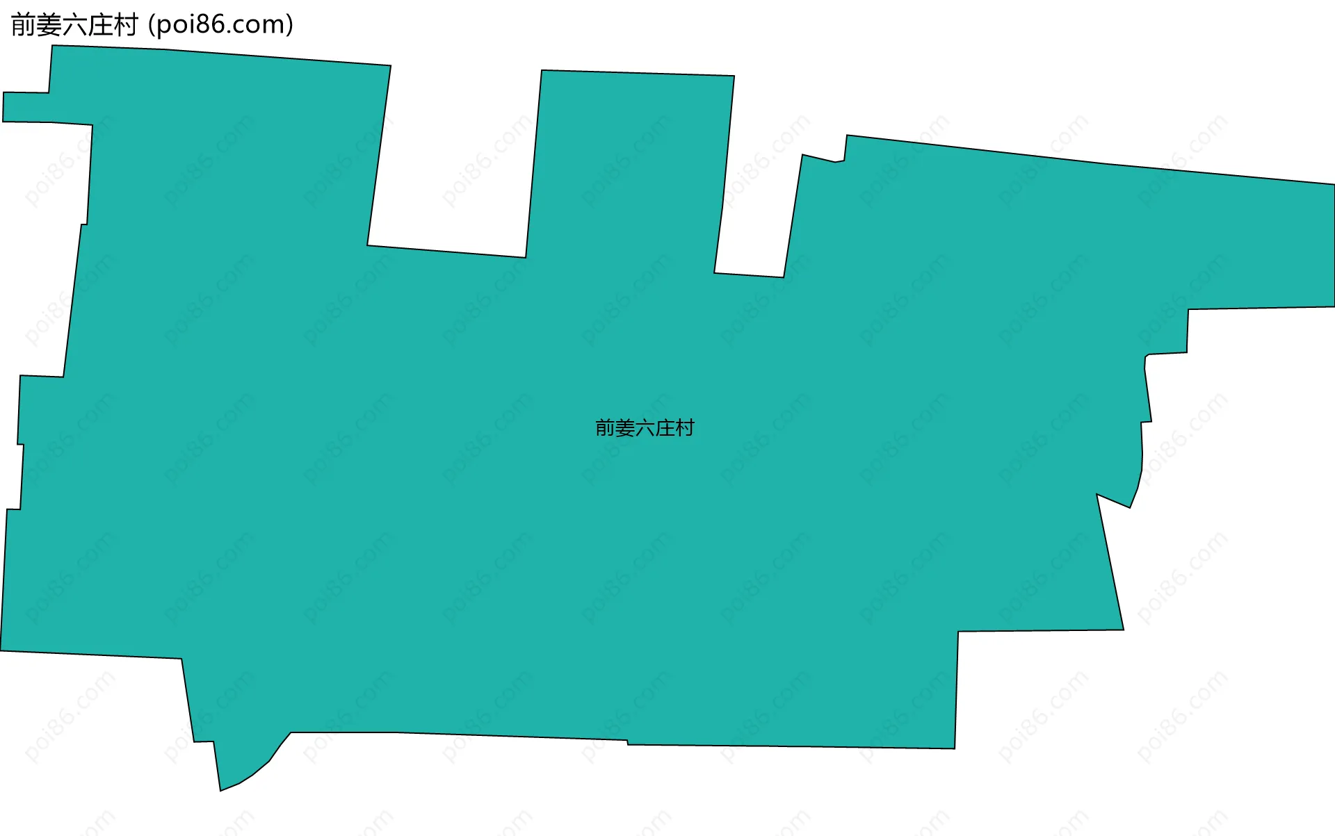 前姜六庄村边界地图