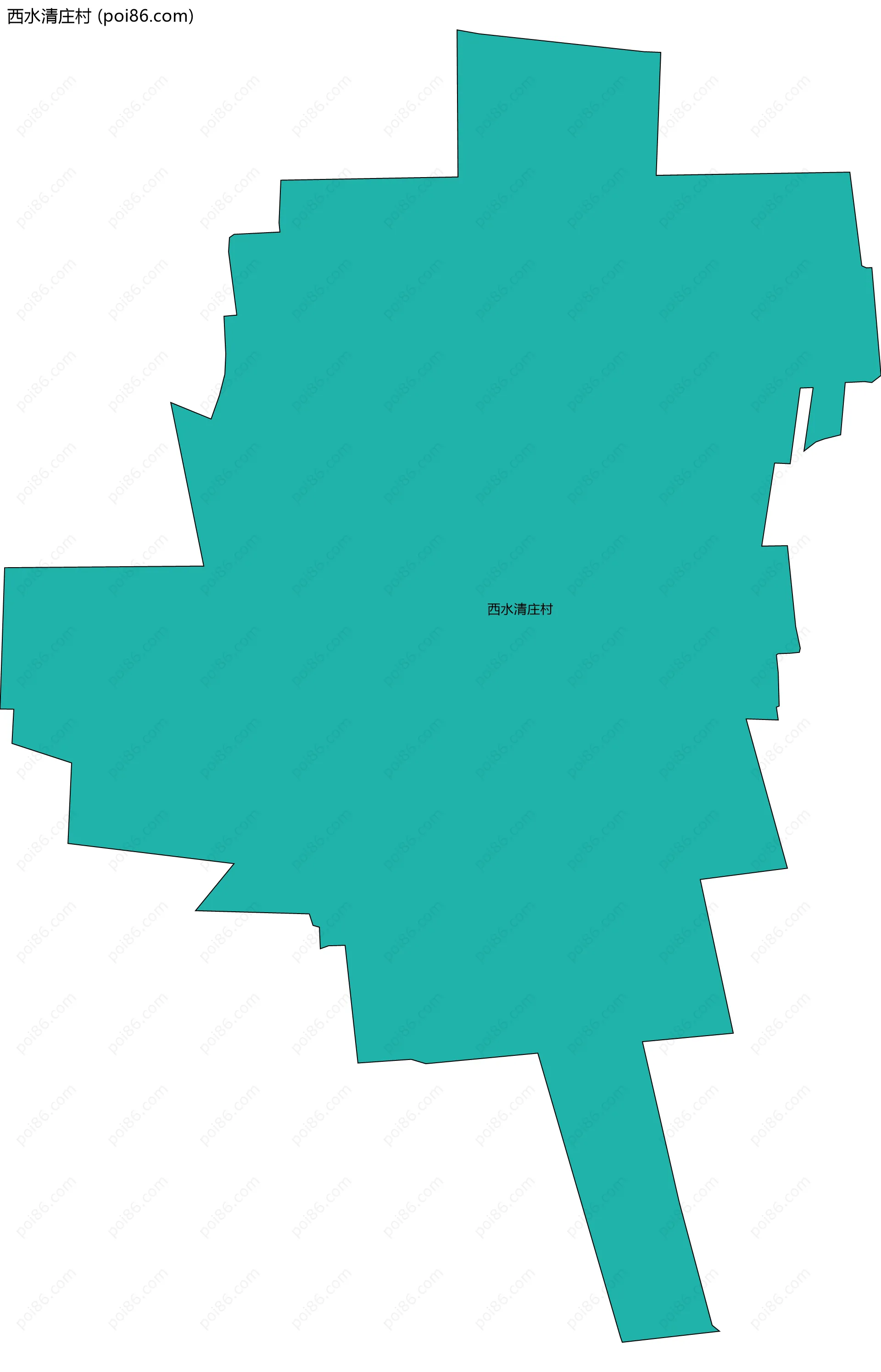 西水清庄村边界地图