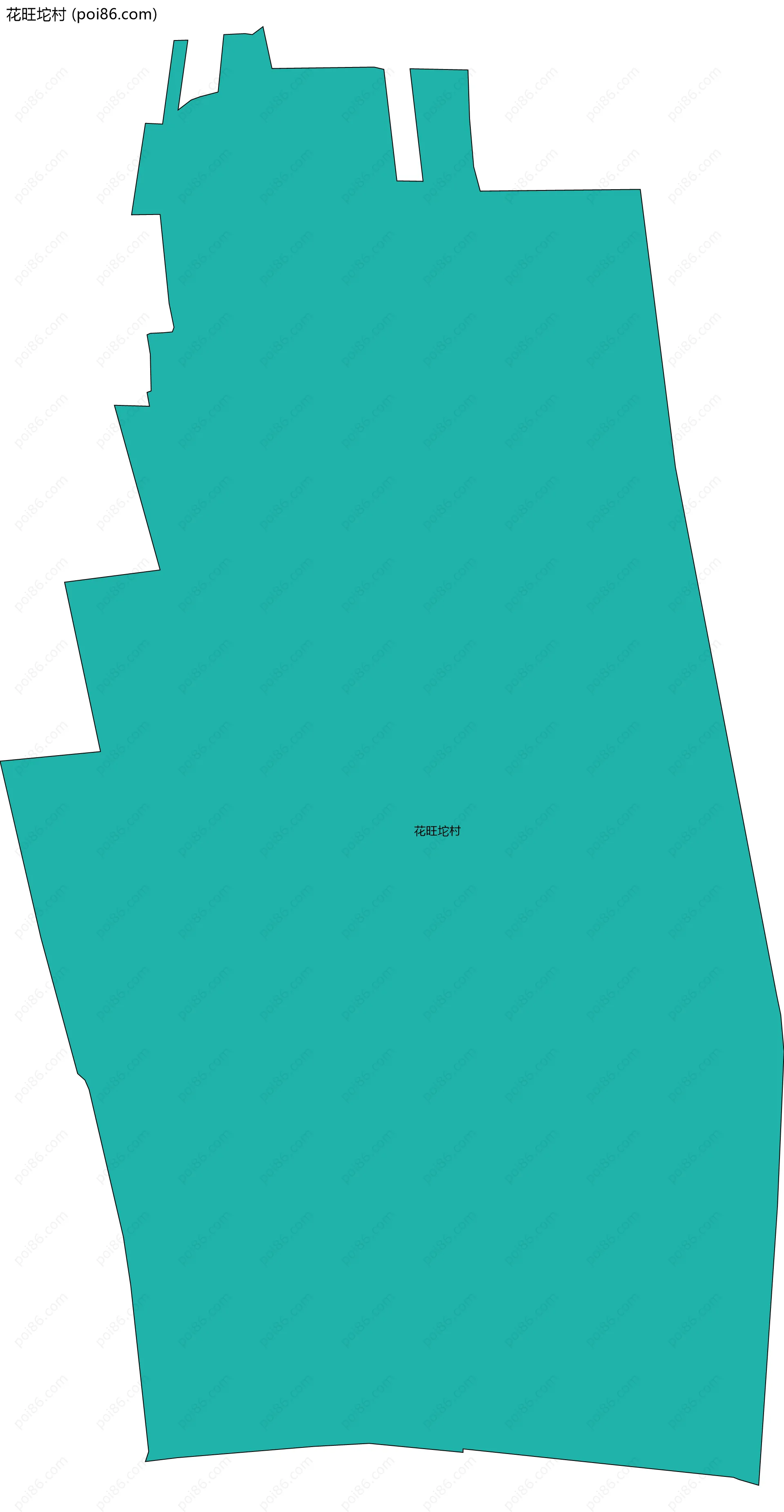 花旺坨村边界地图