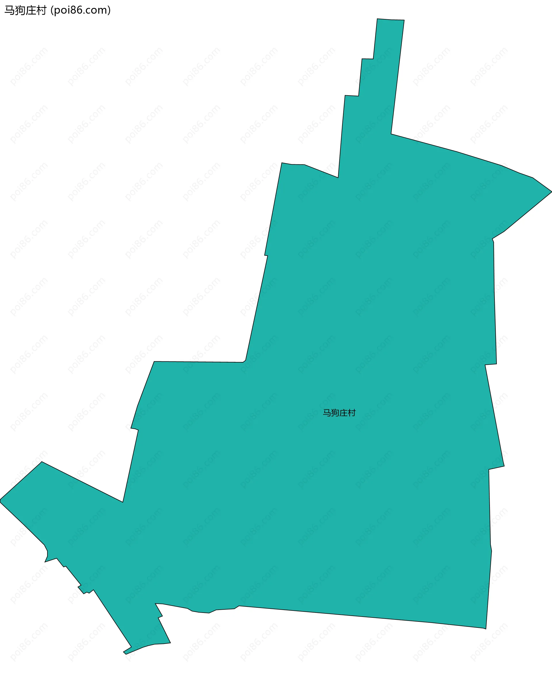 马狗庄村边界地图