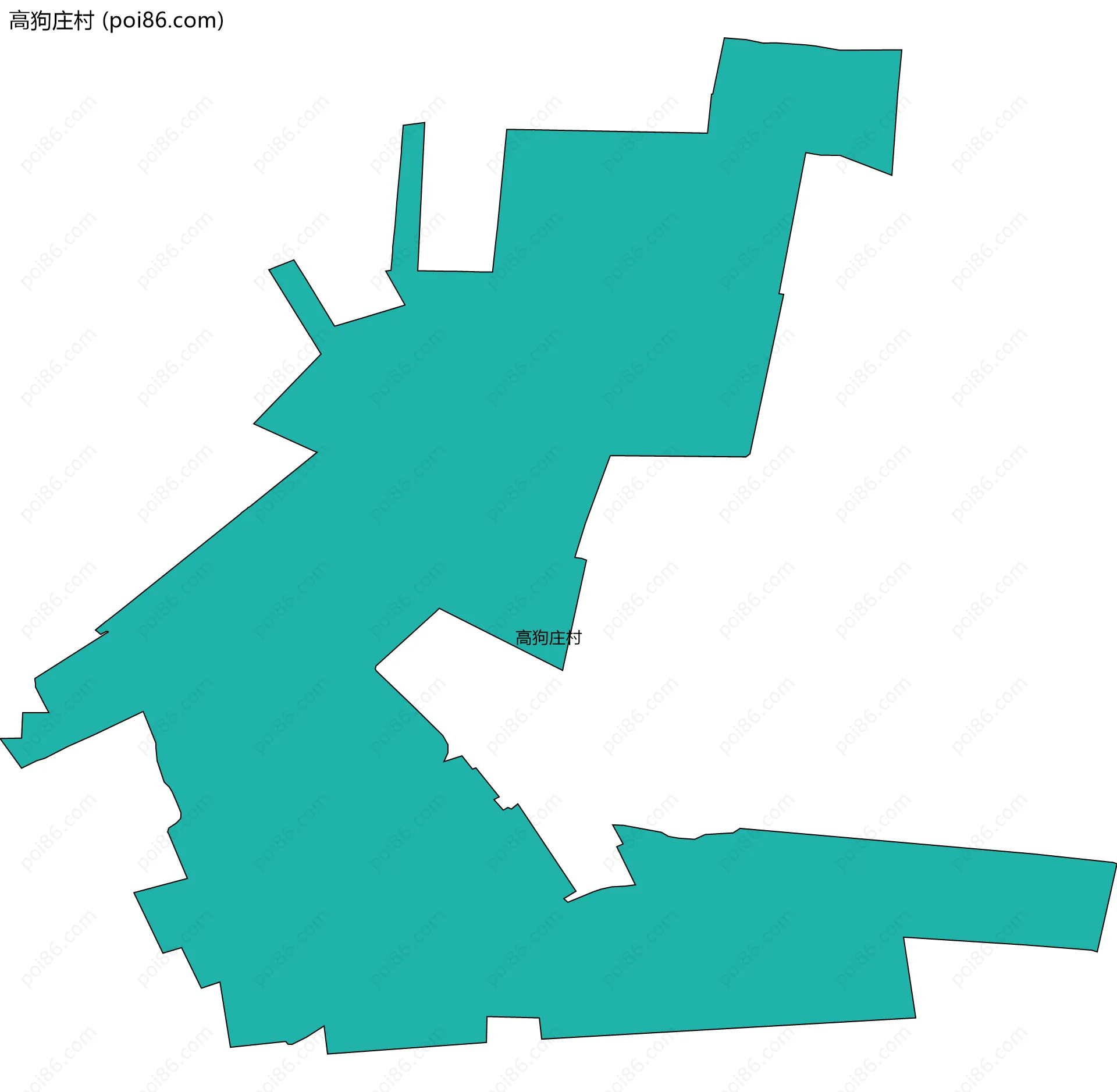 高狗庄村边界地图