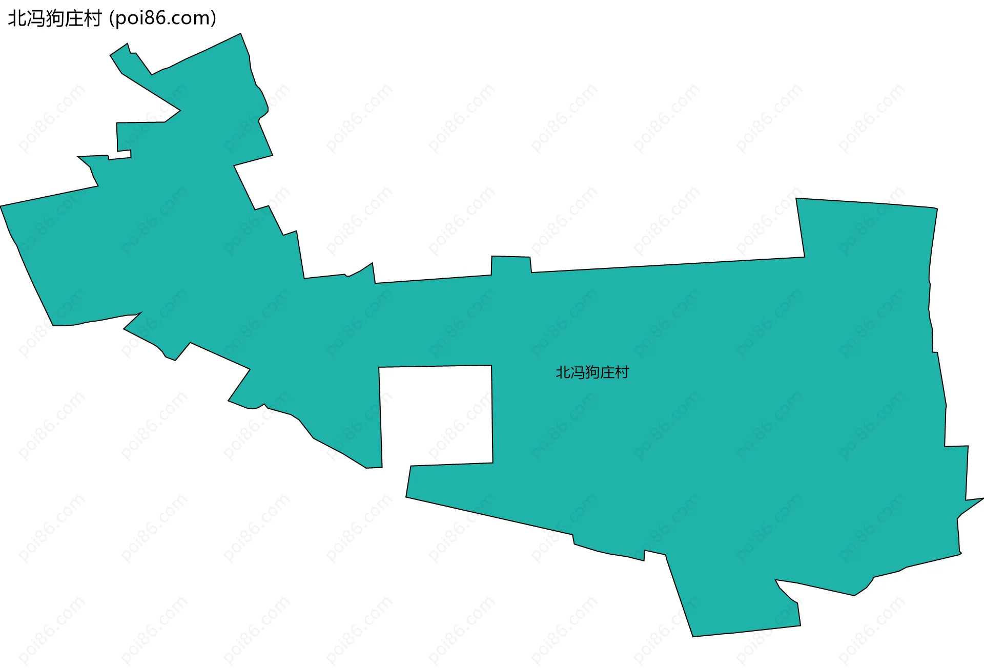 北冯狗庄村边界地图