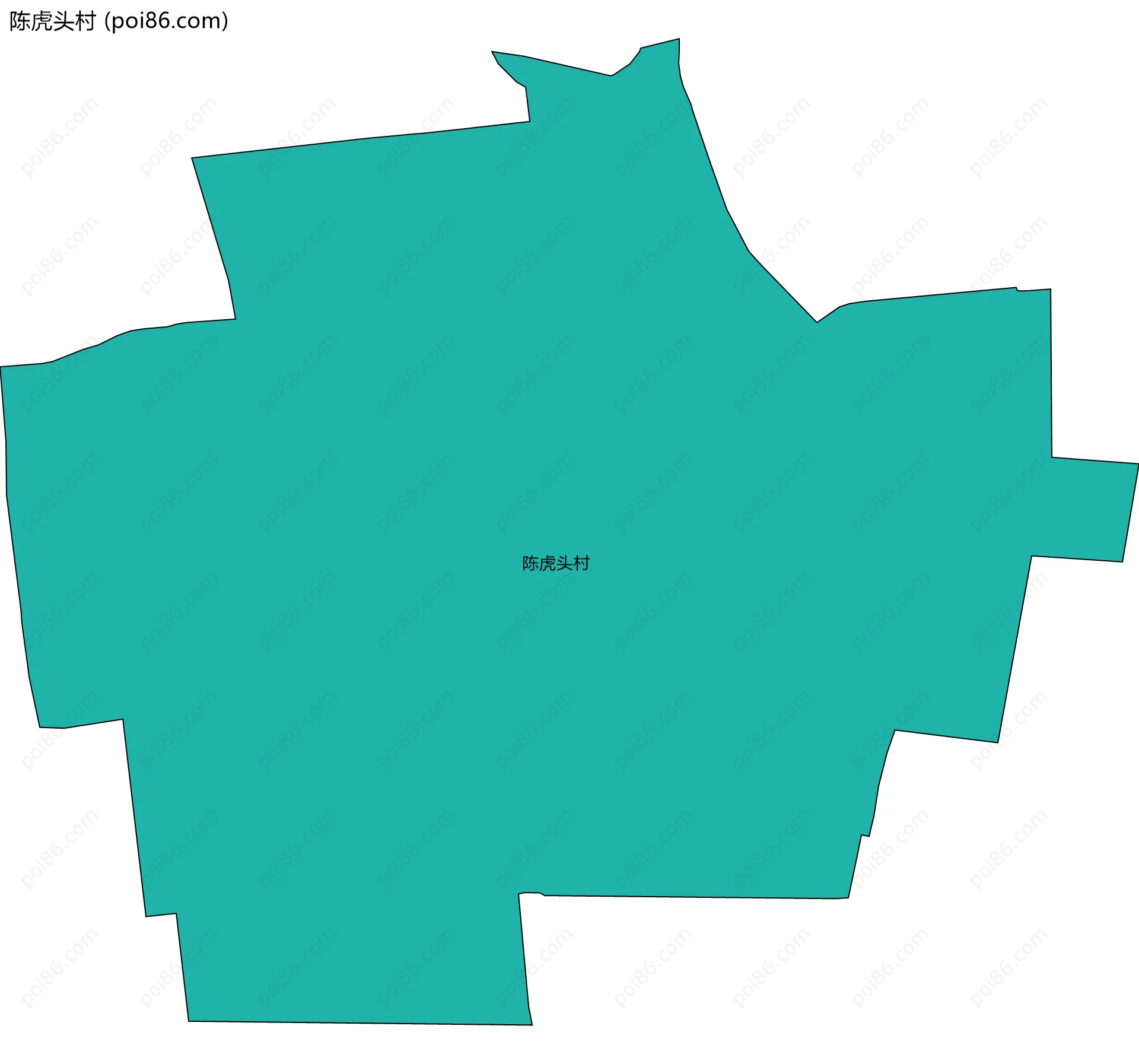 陈虎头村边界地图