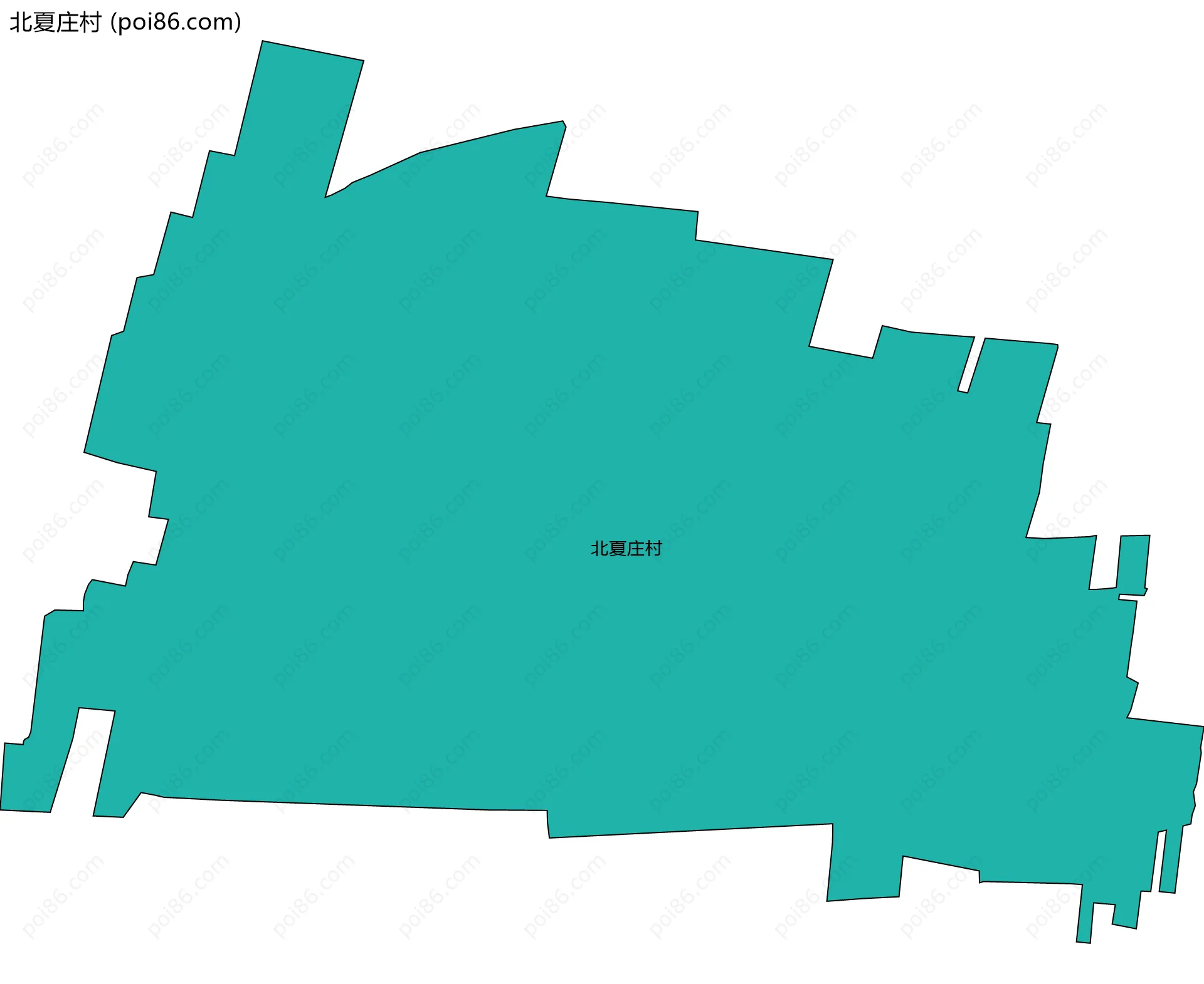 北夏庄村边界地图