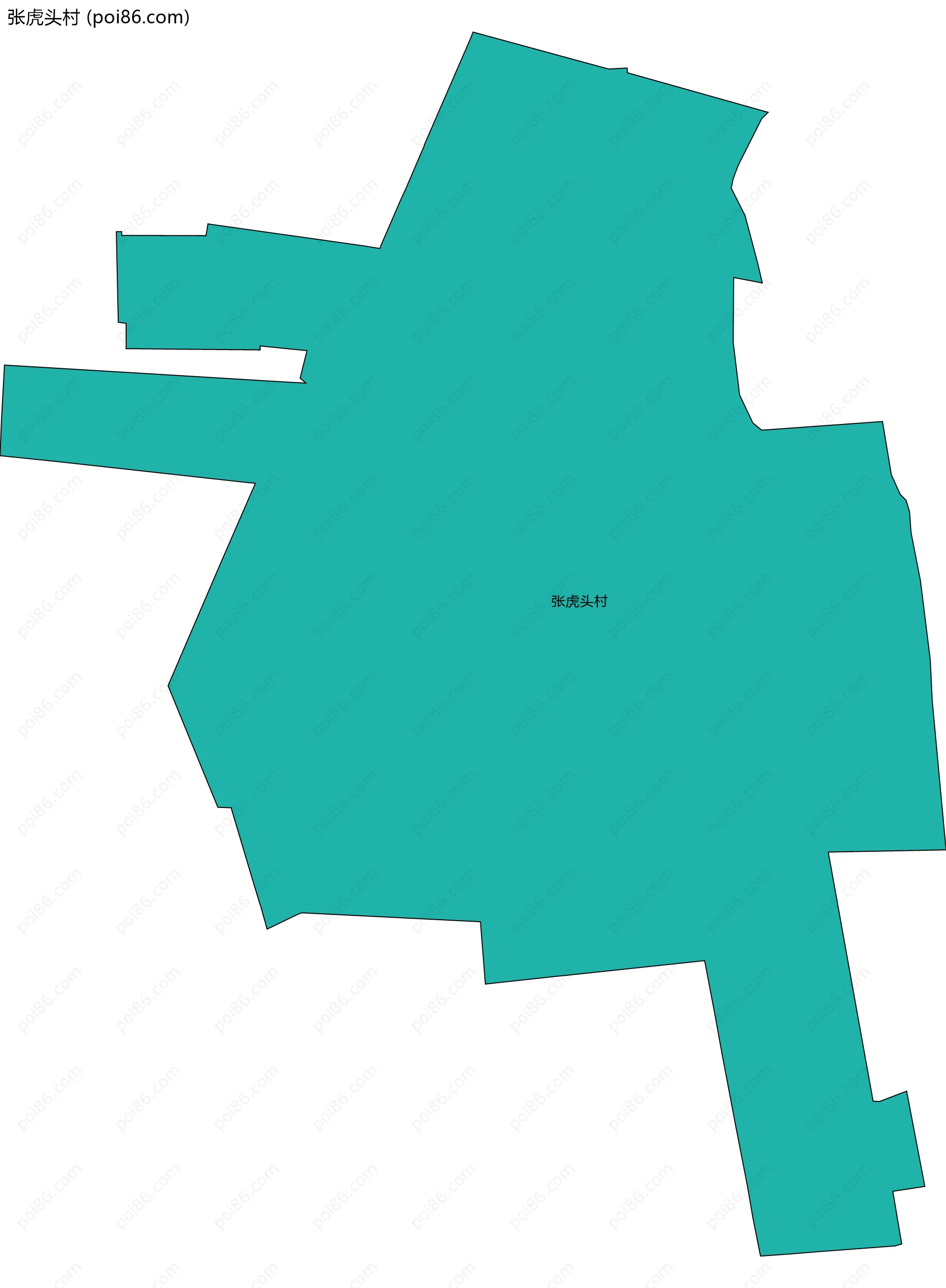 张虎头村边界地图