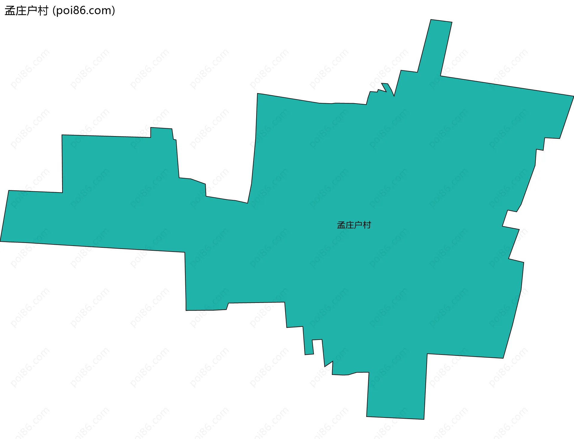 孟庄户村边界地图