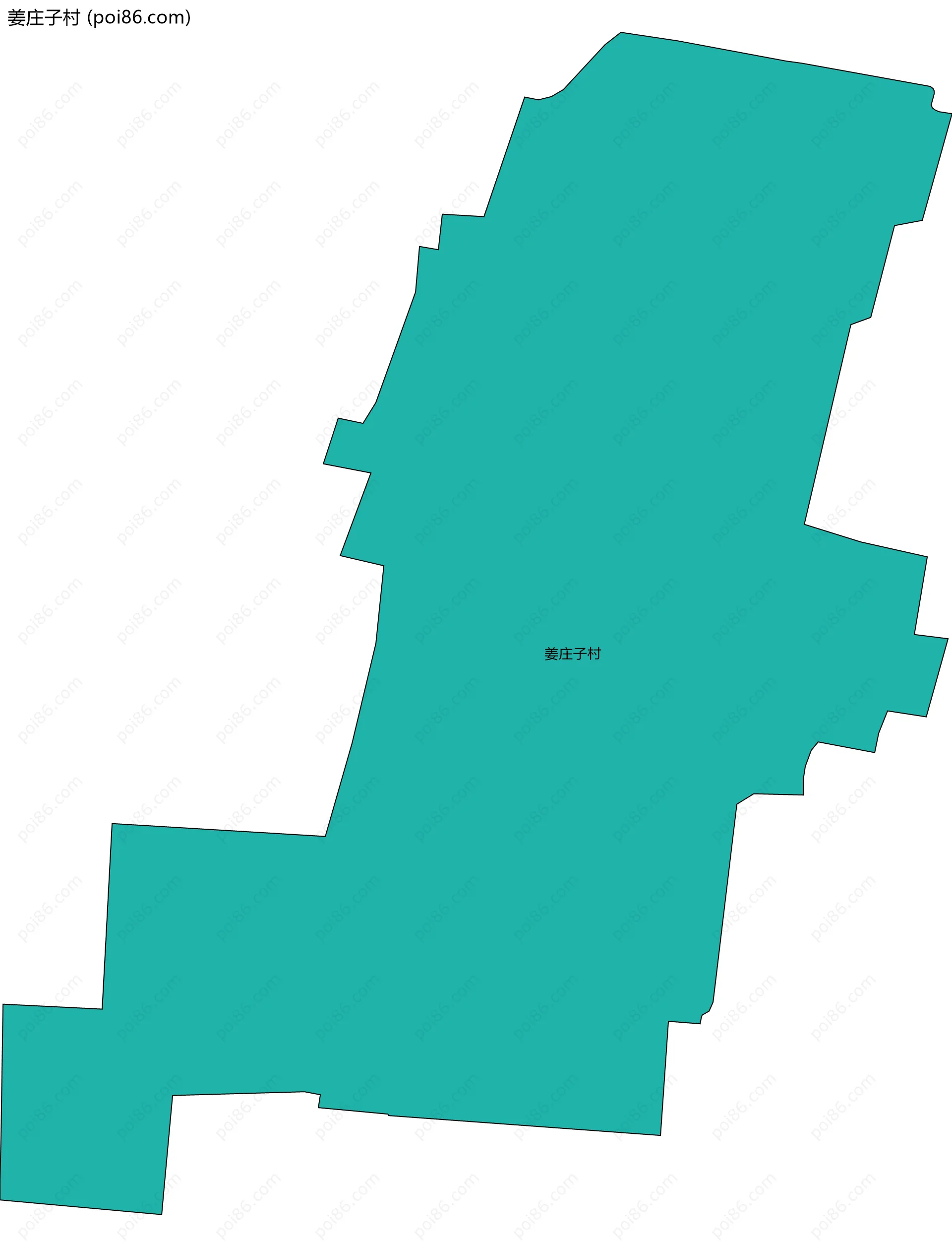 姜庄子村边界地图