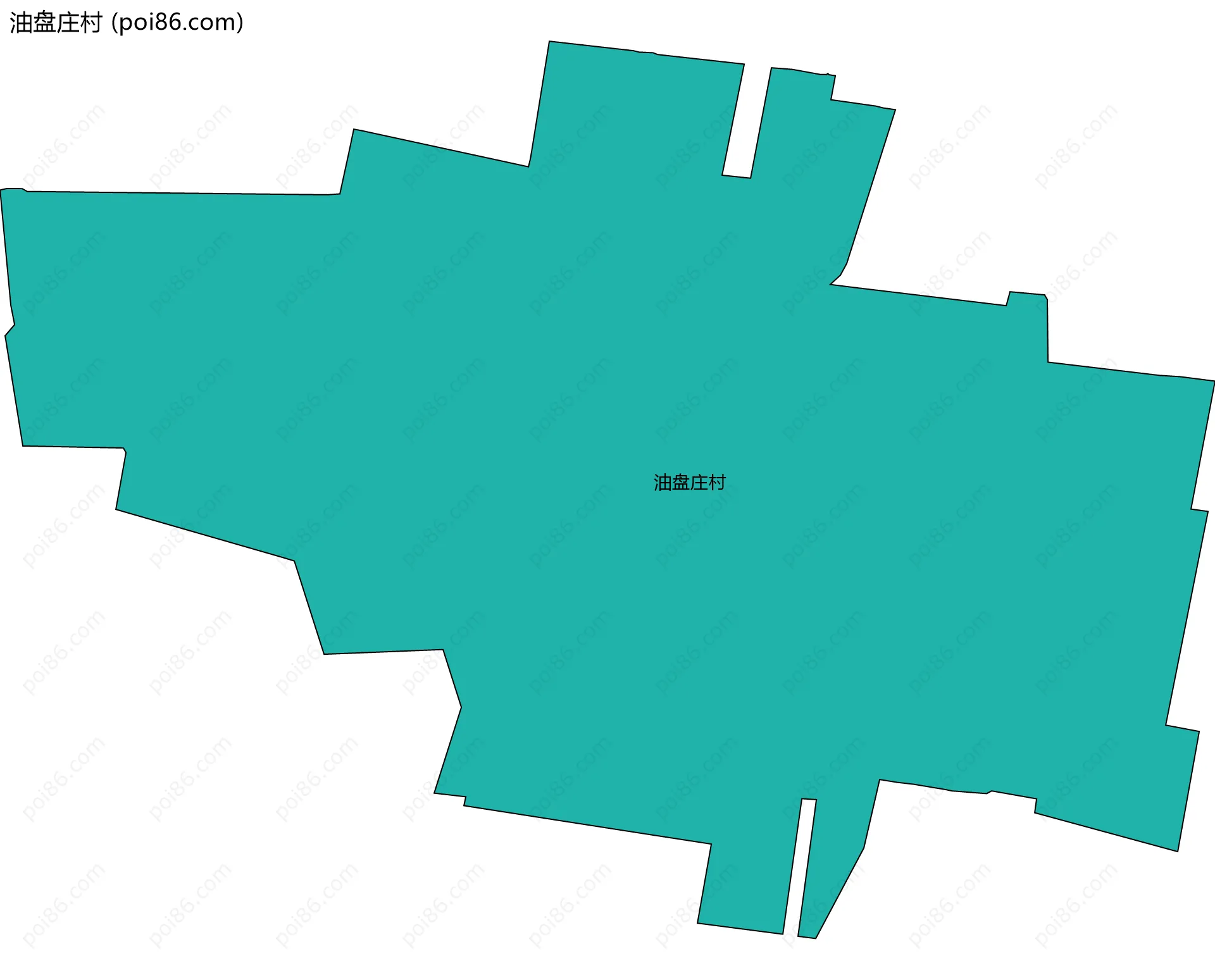 油盘庄村边界地图