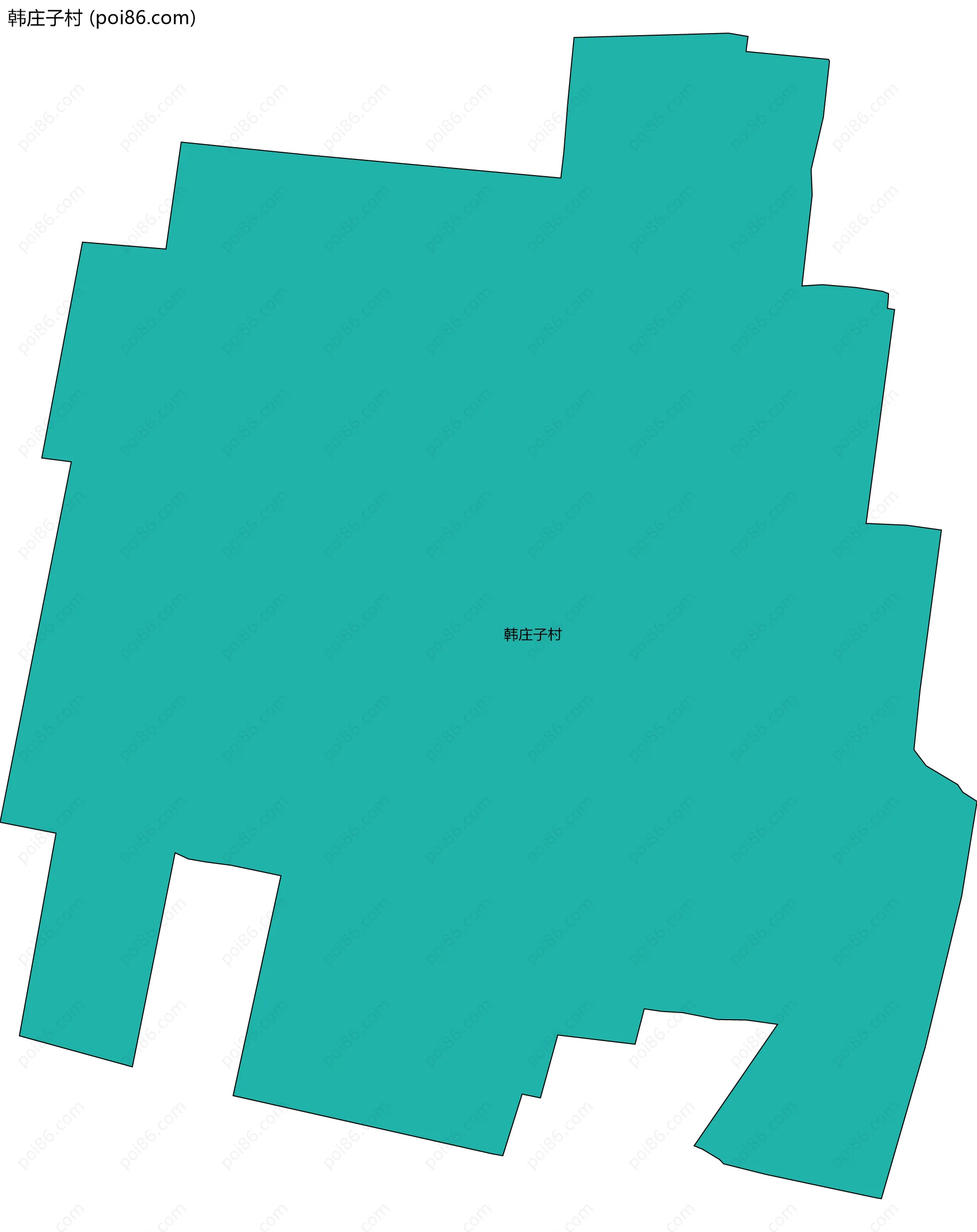 韩庄子村边界地图