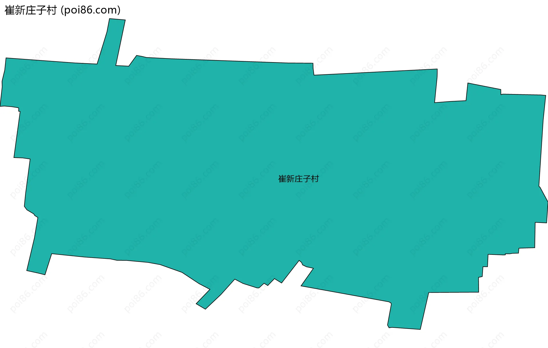 崔新庄子村边界地图