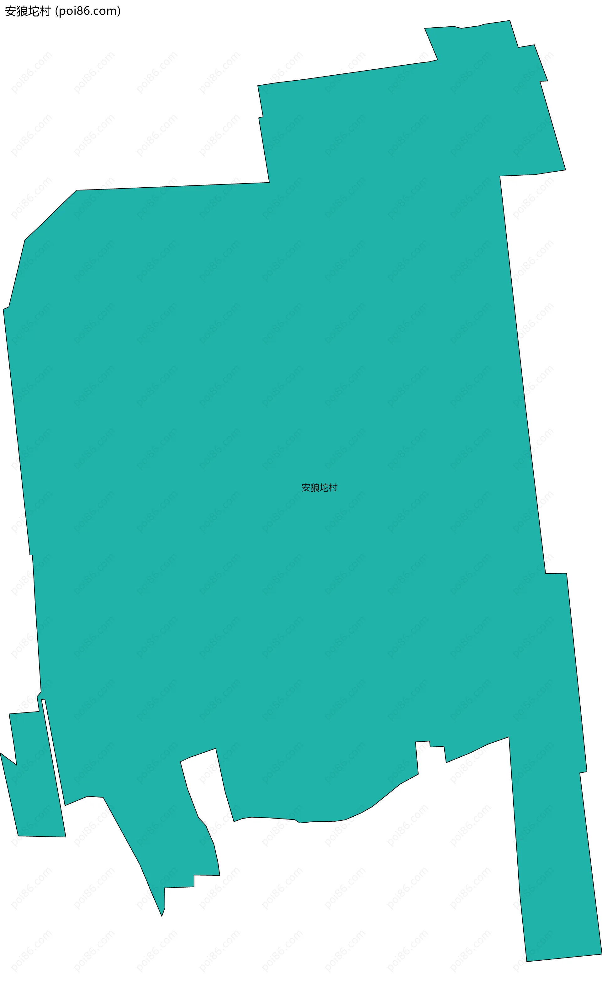 安狼坨村边界地图