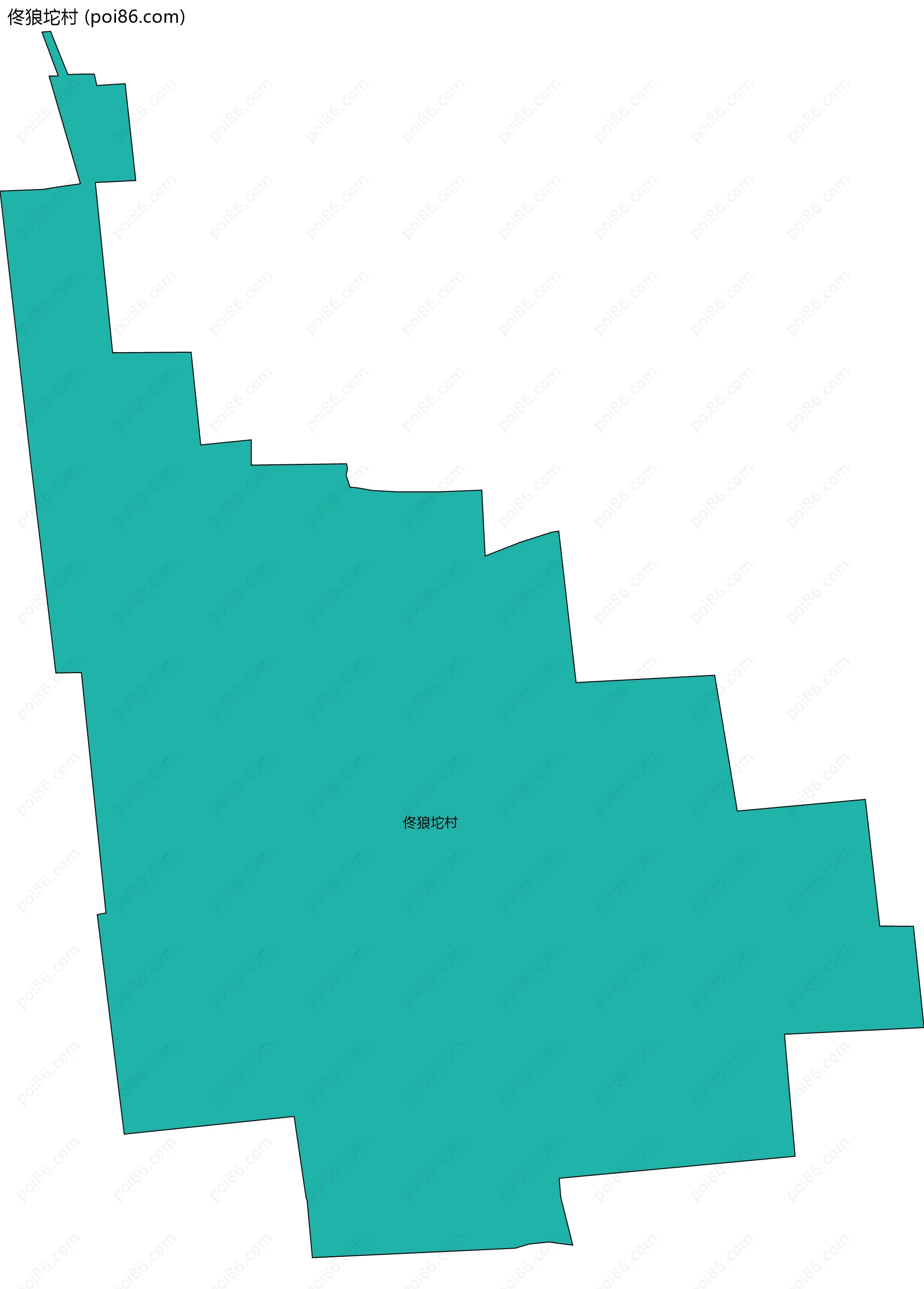 佟狼坨村边界地图