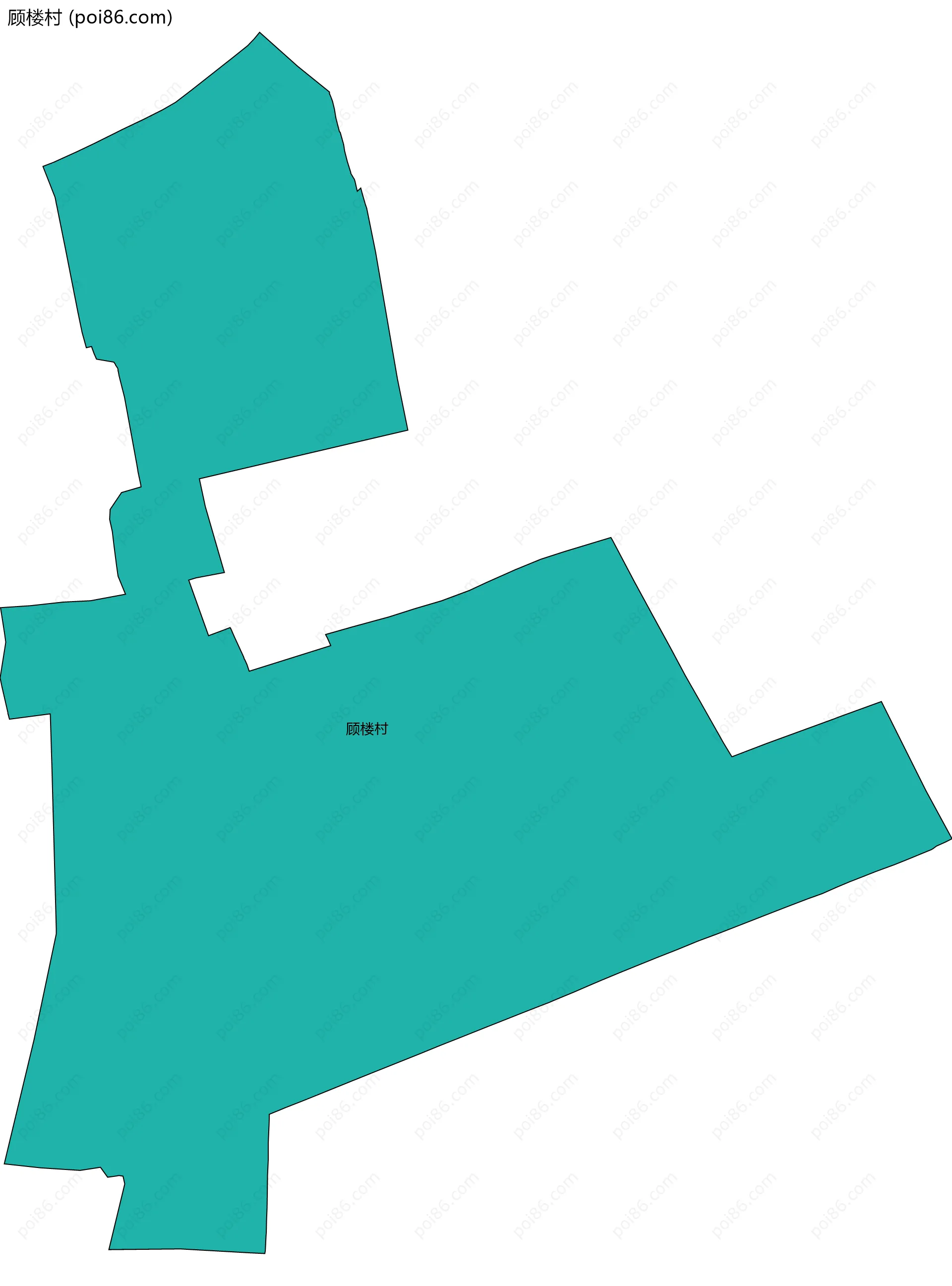 顾楼村边界地图