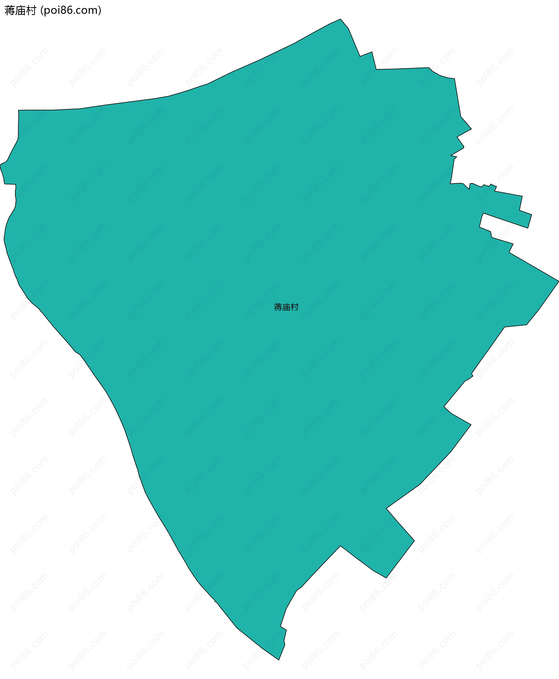 蒋庙村边界地图