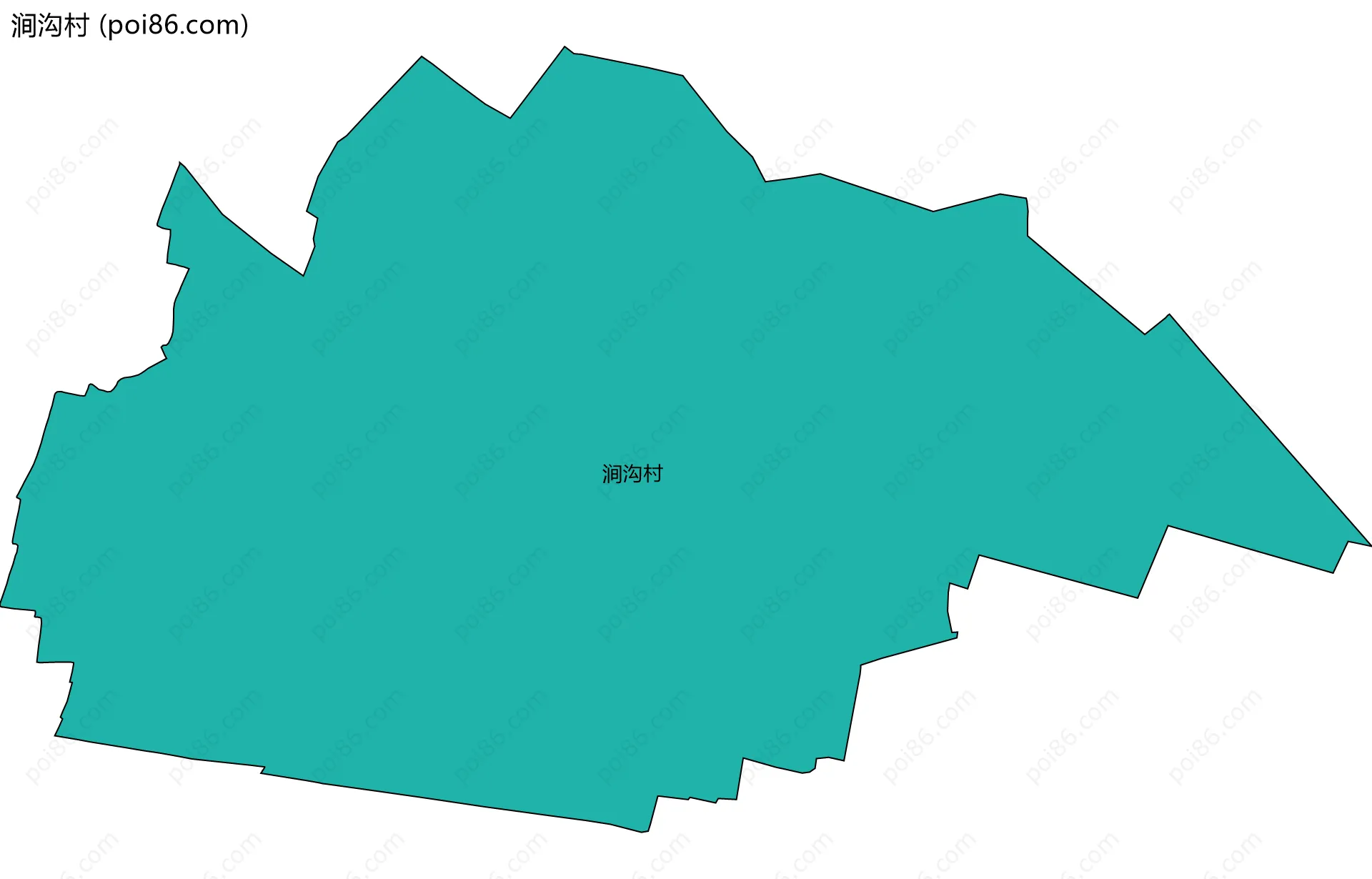 涧沟村边界地图