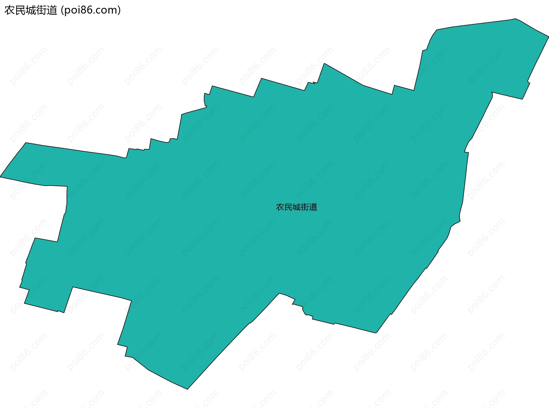 农民城街道边界地图
