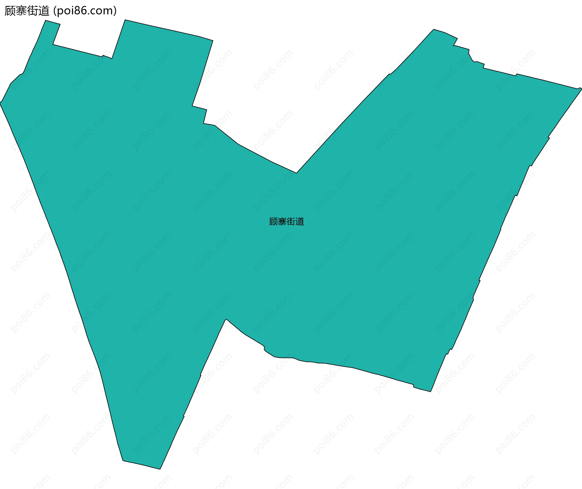 顾寨街道边界地图