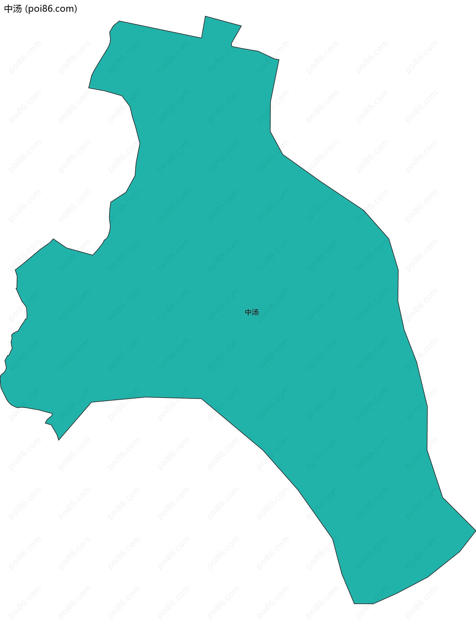 中汤边界地图