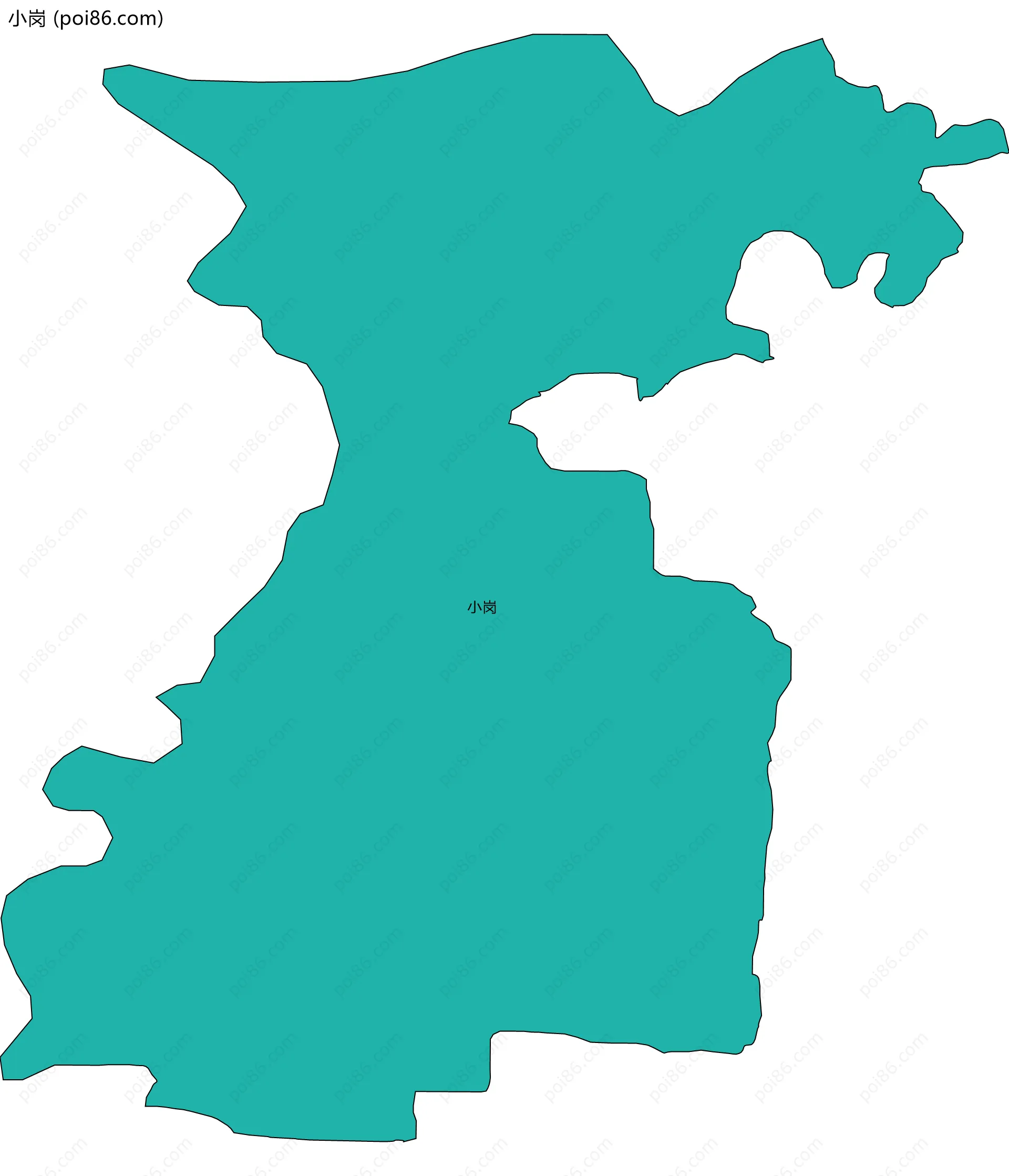 小岗边界地图