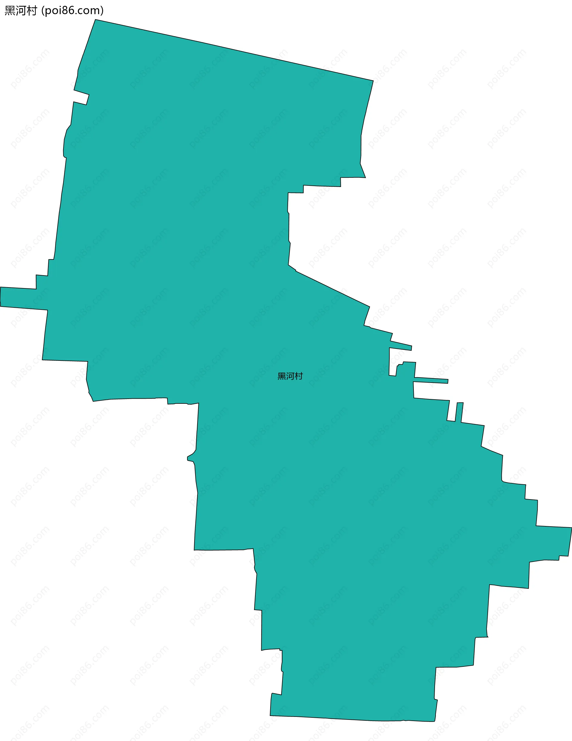黑河村边界地图