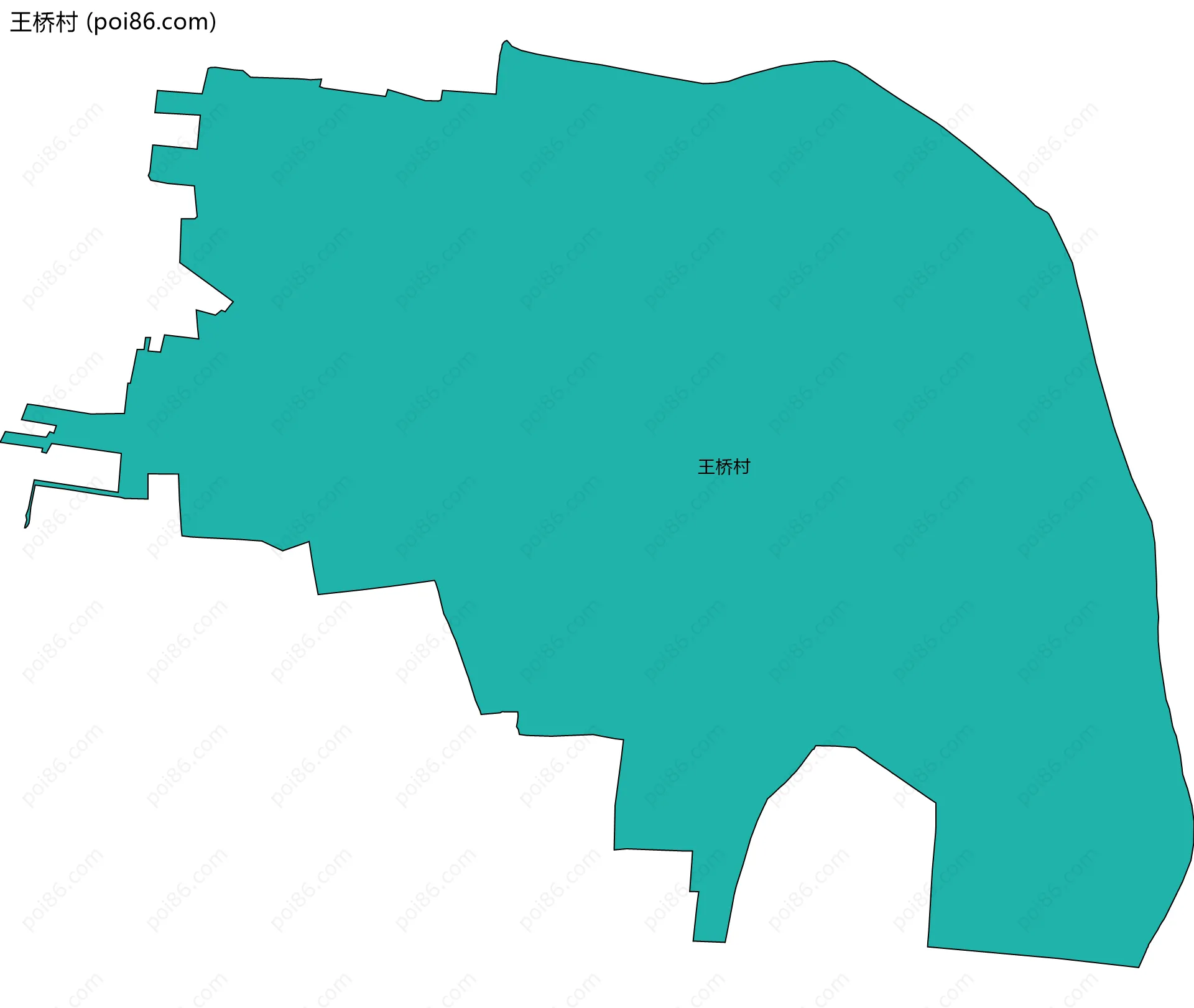 王桥村边界地图