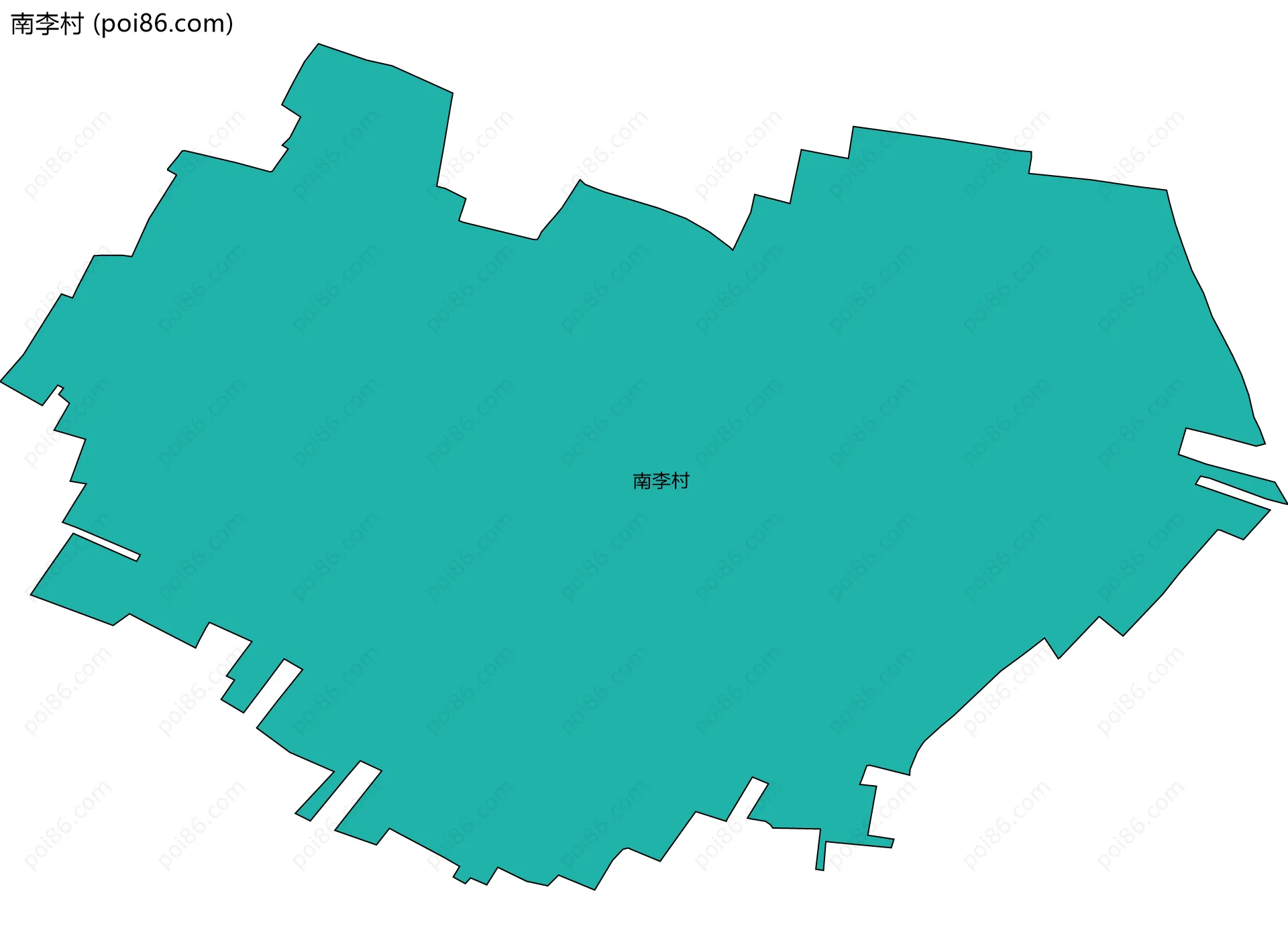 南李村边界地图