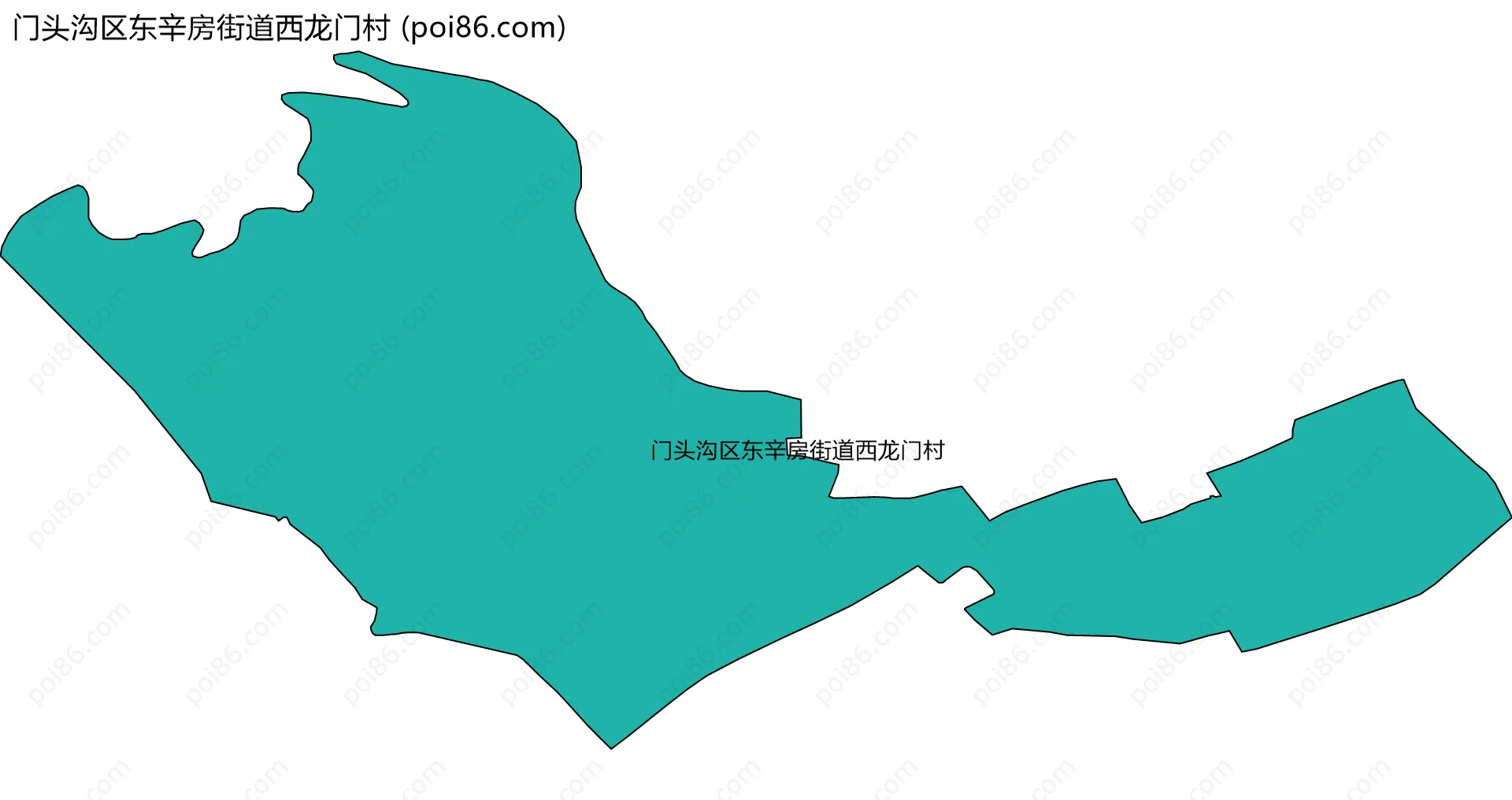 门头沟区东辛房街道西龙门村边界地图