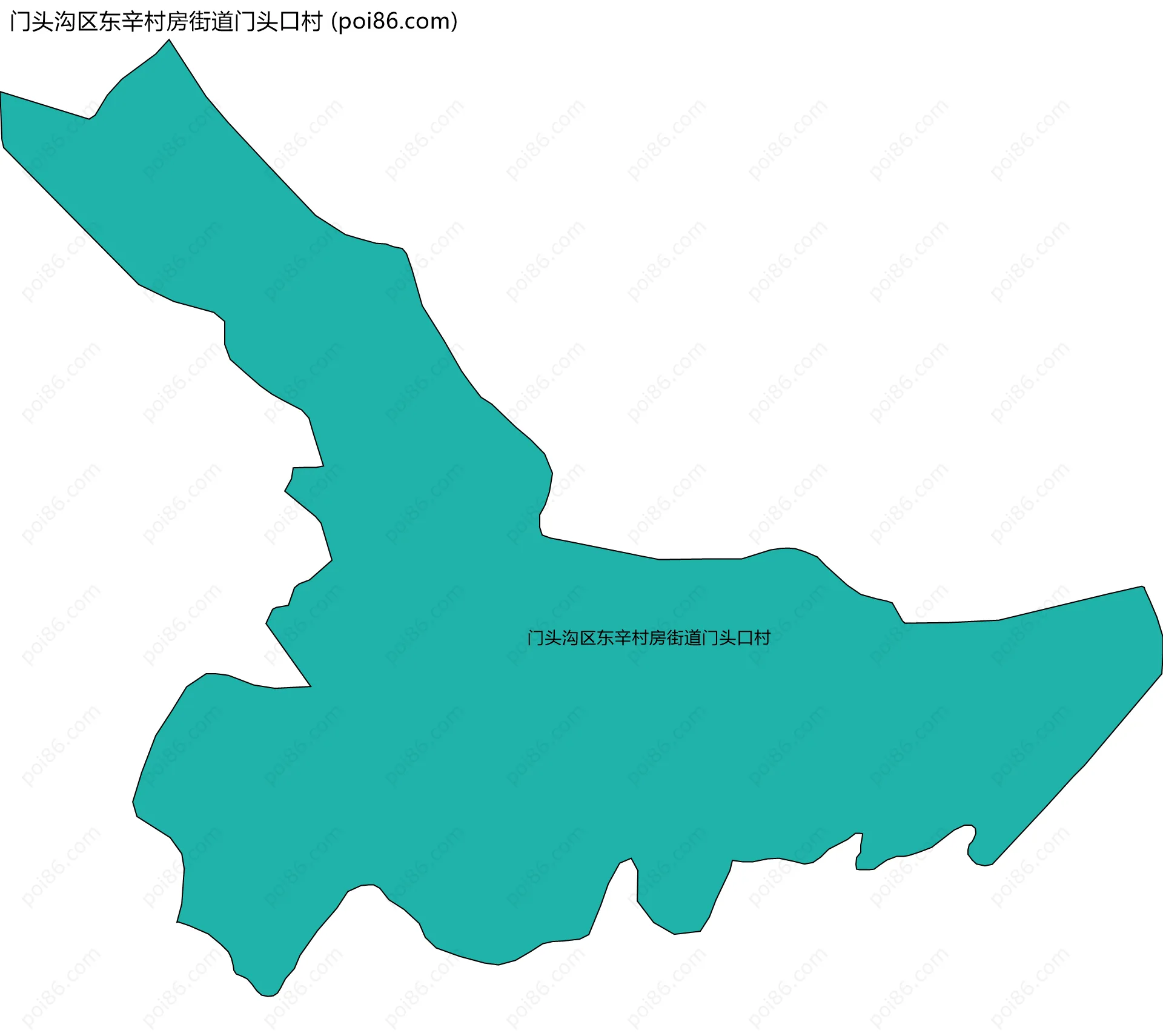门头沟区东辛村房街道门头口村边界地图