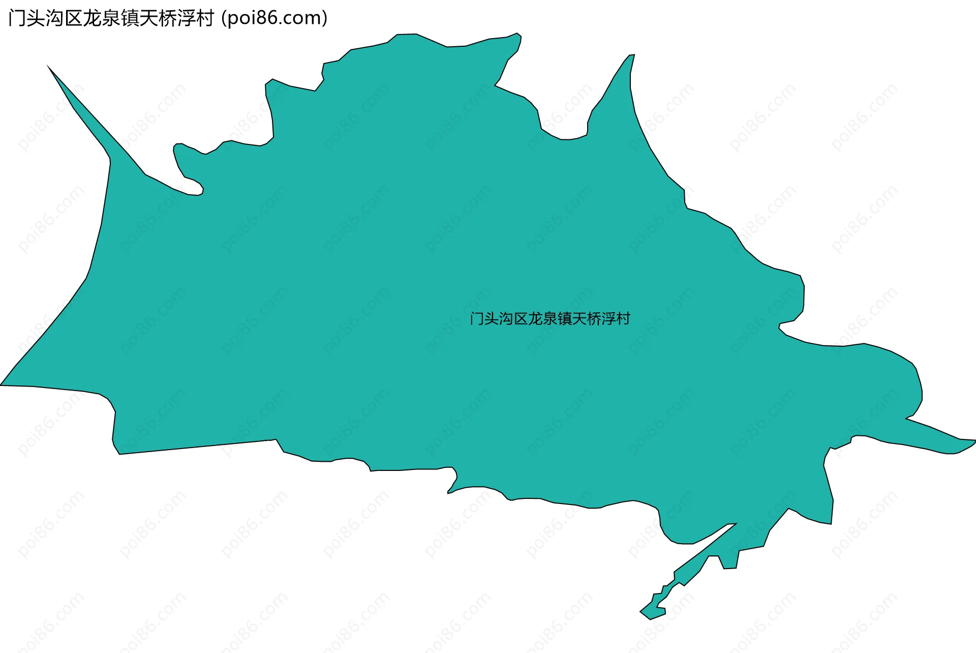 门头沟区龙泉镇天桥浮村边界地图