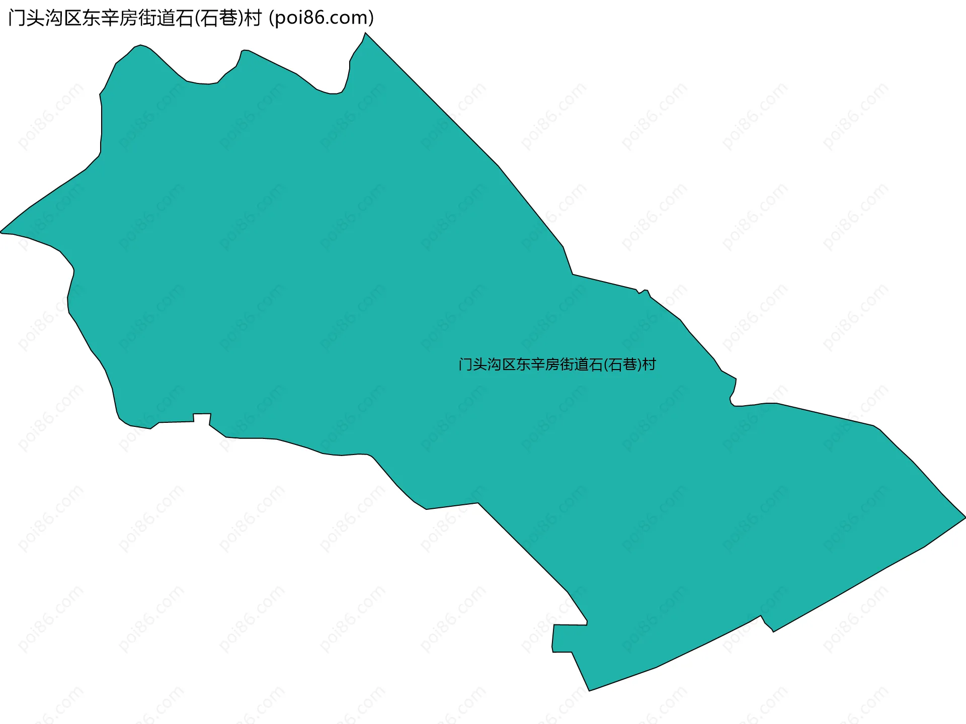 门头沟区东辛房街道石(石巷)村边界地图