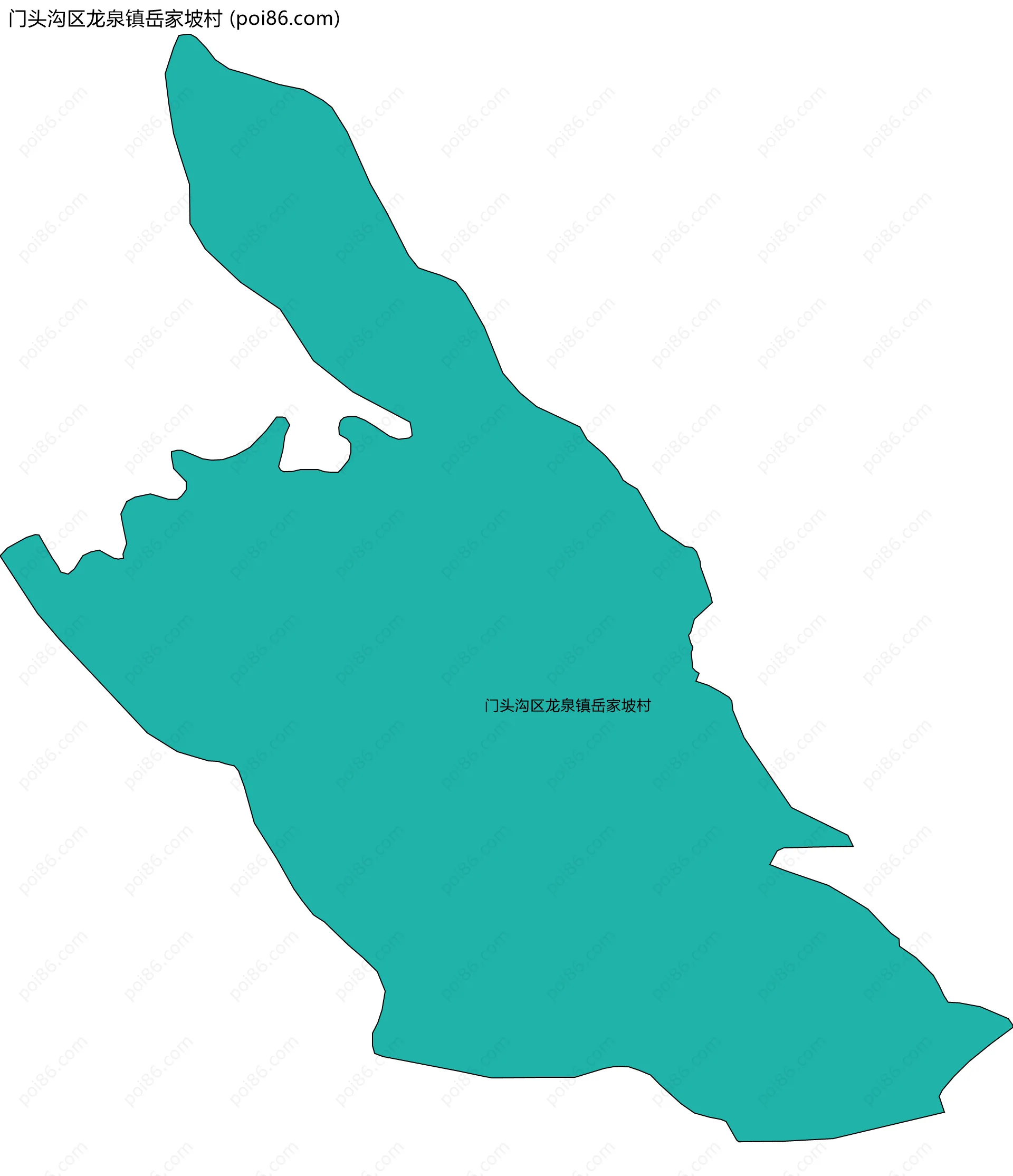 门头沟区龙泉镇岳家坡村边界地图