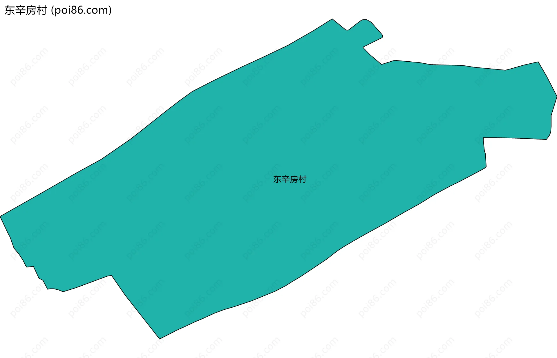 东辛房村边界地图